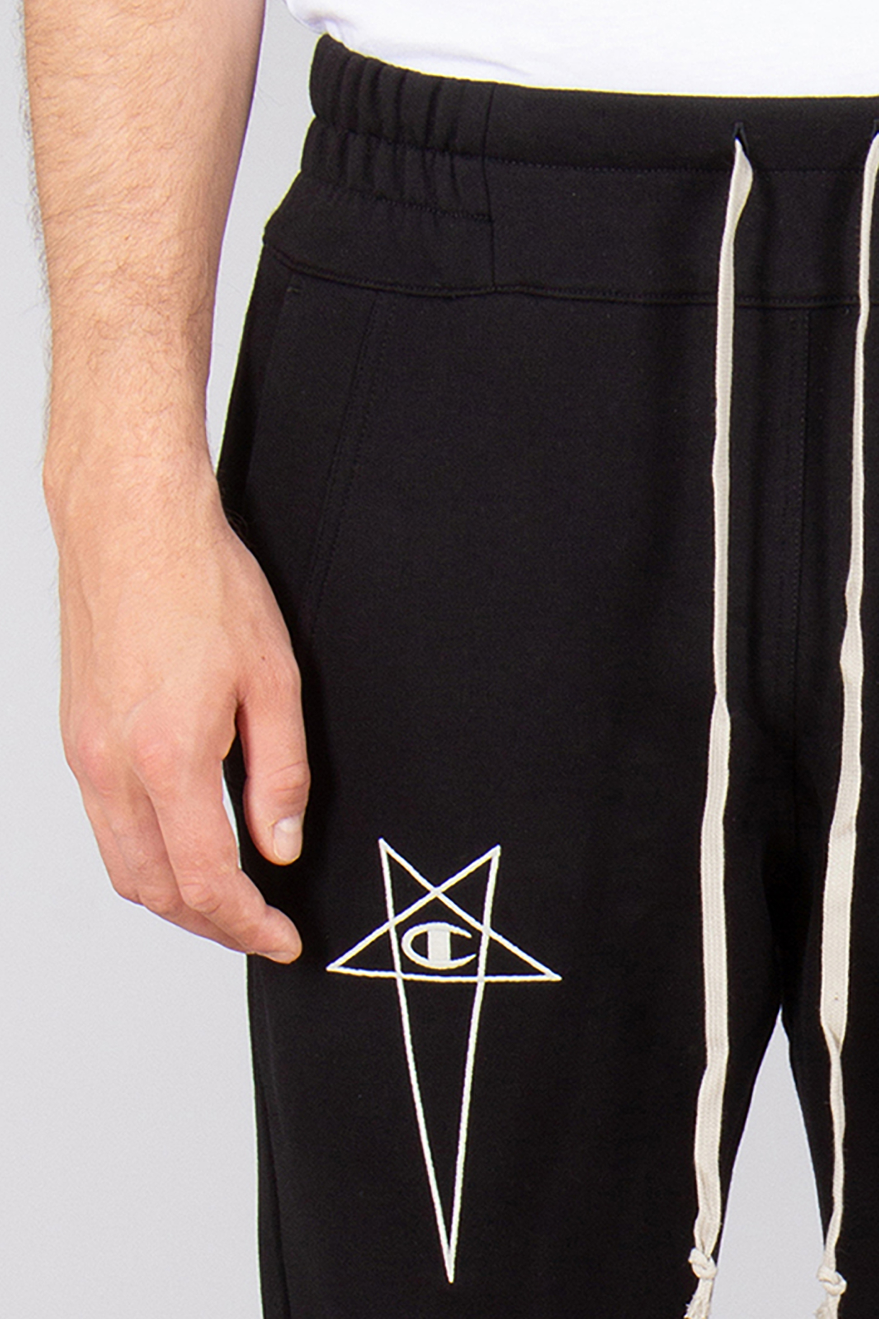 RICK OWENS DRKSHDW X Champion Relaxed Fit Compact Heavy Cotton Joggers RICK OWENS DRKSHDW X Champion Relaxed Fit Compact Heavy Cotton Joggers