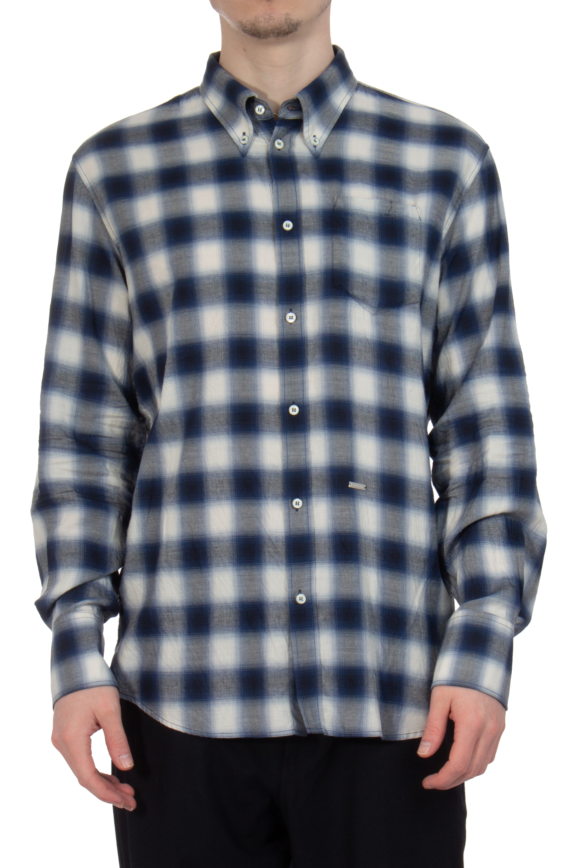 DSQUARED Regular Fit Checked Cotton Blend Shirt DSQUARED Regular Fit Checked Cotton Blend Shirt