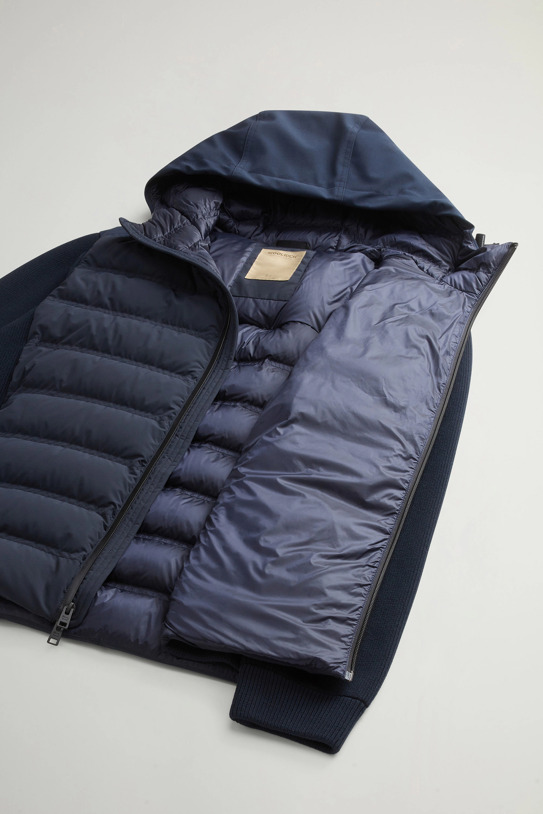 WOOLRICH Nylon Stretch Down Jacket Bering Hybrid WOOLRICH Nylon Stretch Down Jacket Bering Hybrid