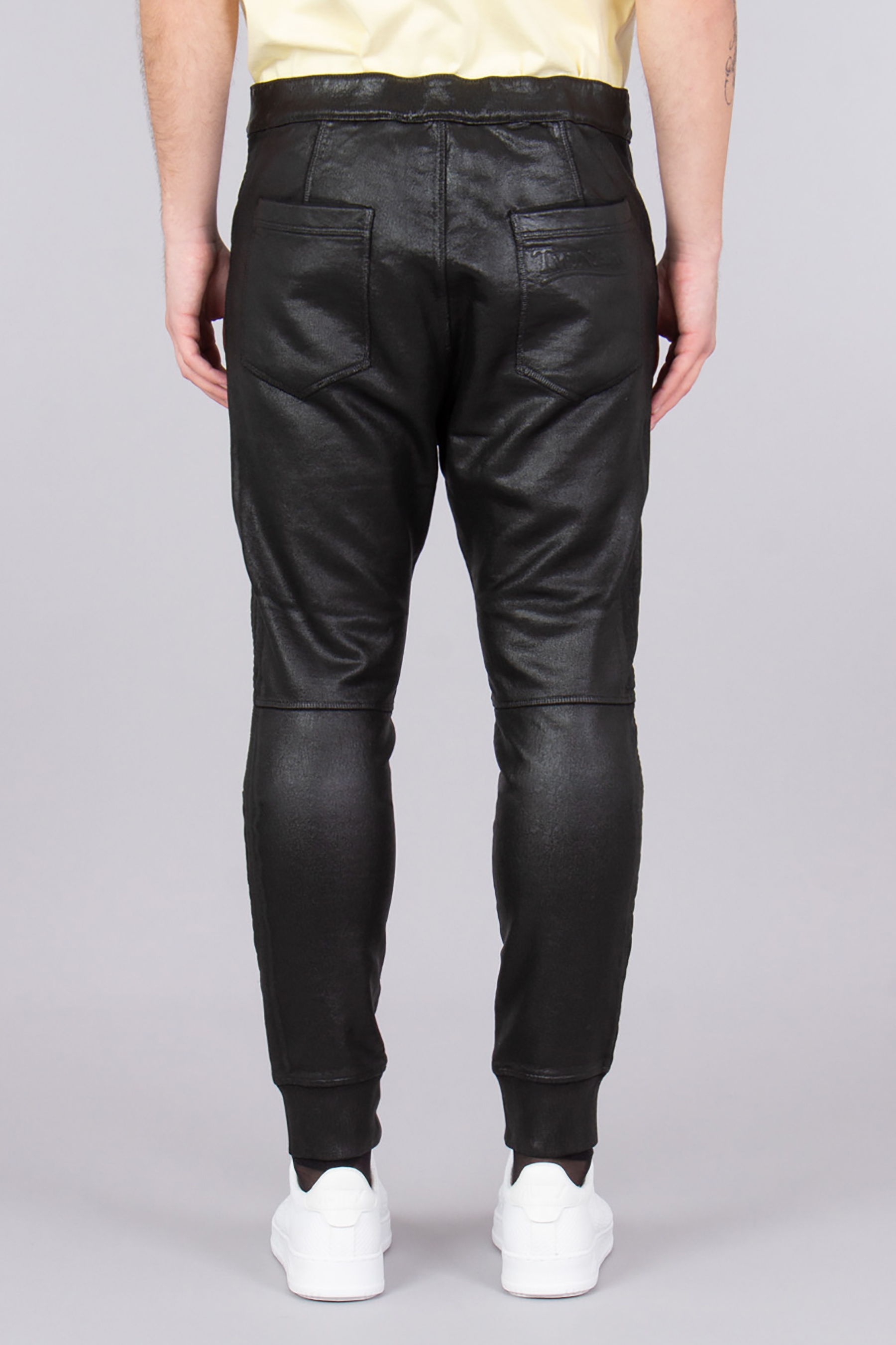 DSQUARED2 Slim Fit Coated Cotton French Terry Ski Biker Pants DSQUARED2 Slim Fit Coated Cotton French Terry Ski Biker Pants