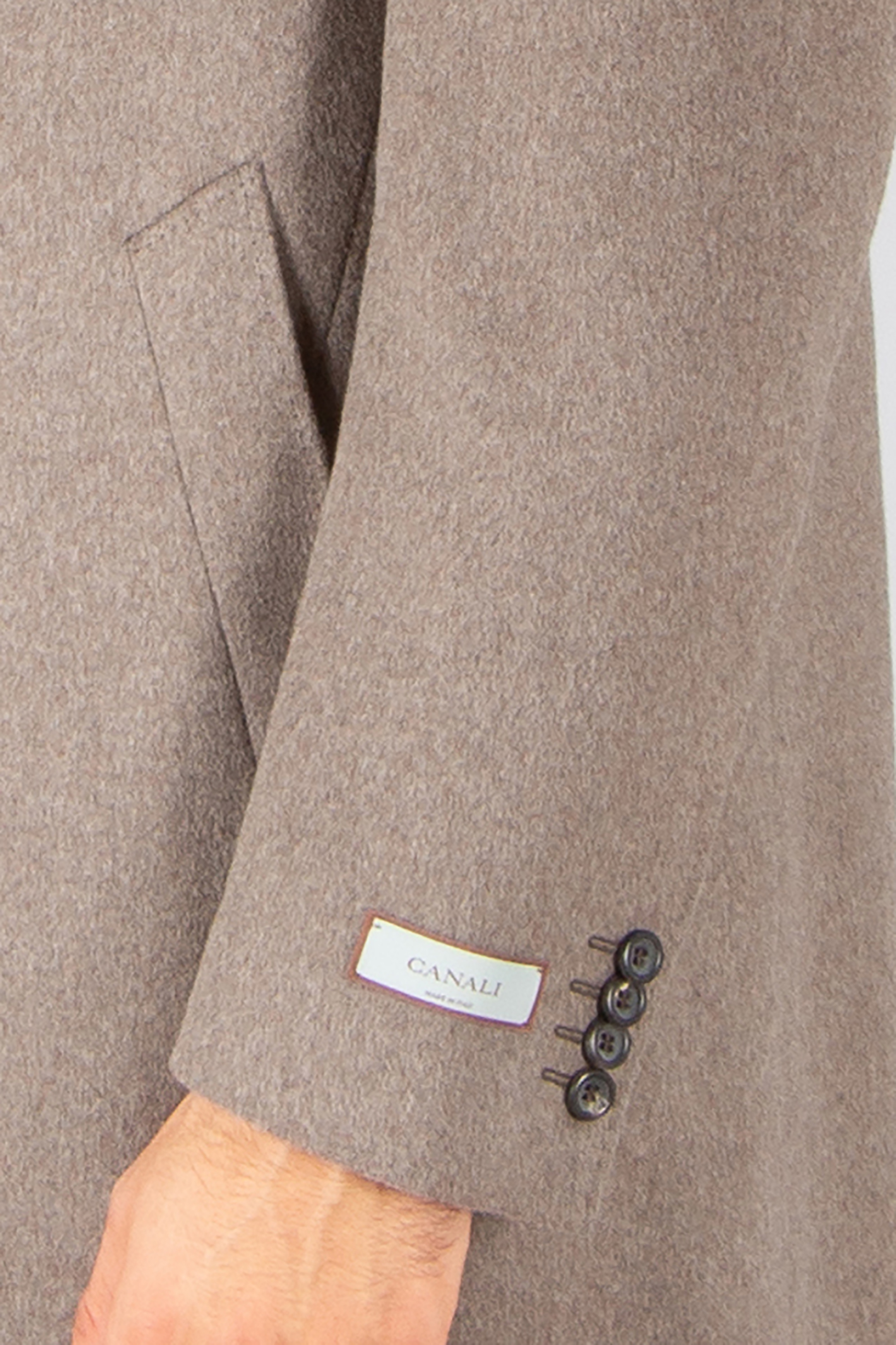 CANALI Modern Fit Wool Coat Kei Mantel, Blazer, Jacke, Manschette, Person