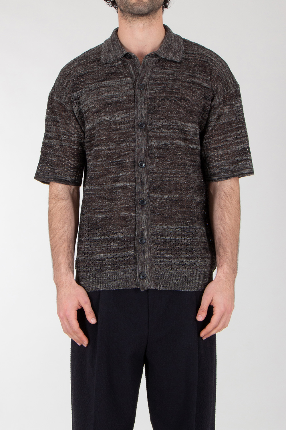 ROBERTO COLLINA Cotton Linen Knitted Shirt