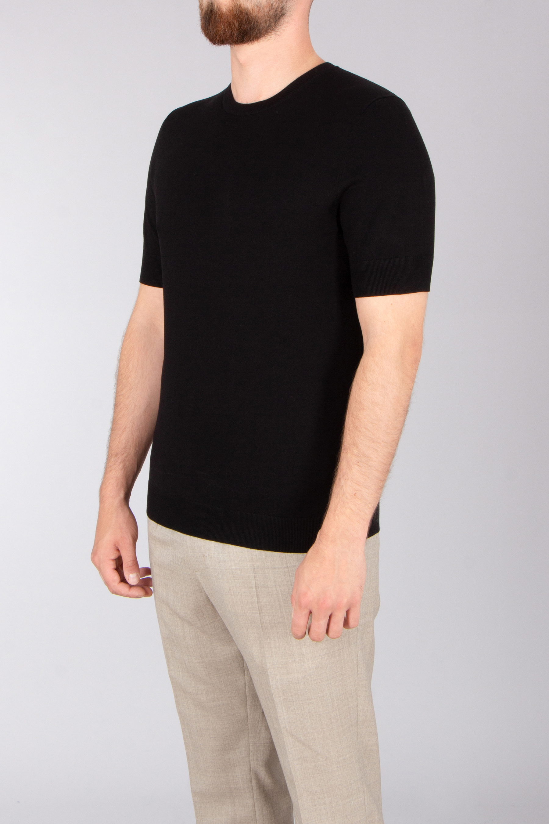 HUGO Slim Fit Viscose Blend Short-Sleeve Sweater San Carl T-shirt, Langarm, Erwachsener, Mann, Person