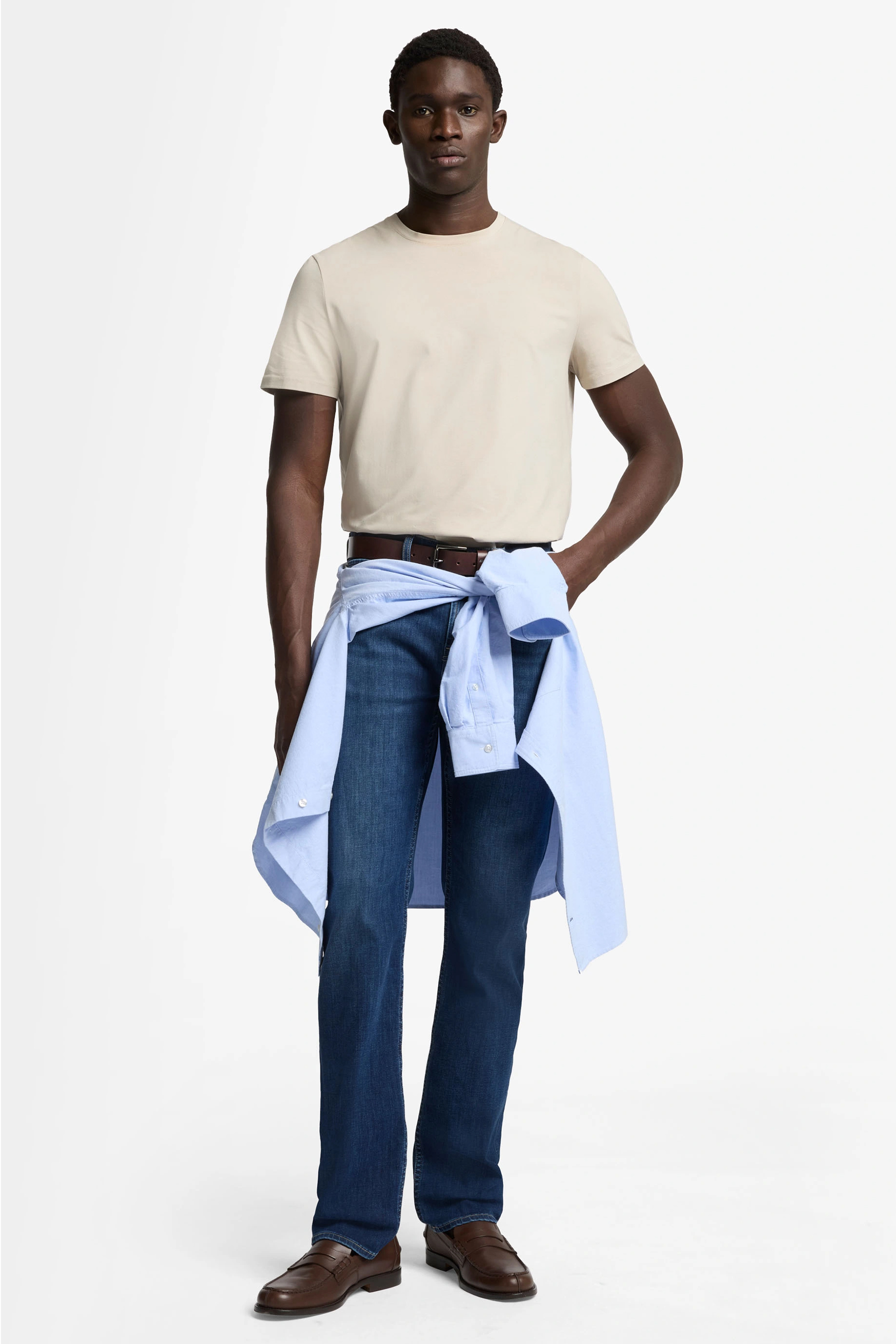 7 FOR ALL MANKIND Straight Fit Luxe Performance Denim Jeans The Straight Hosen, Erwachsener, Männlich, Mann, Person