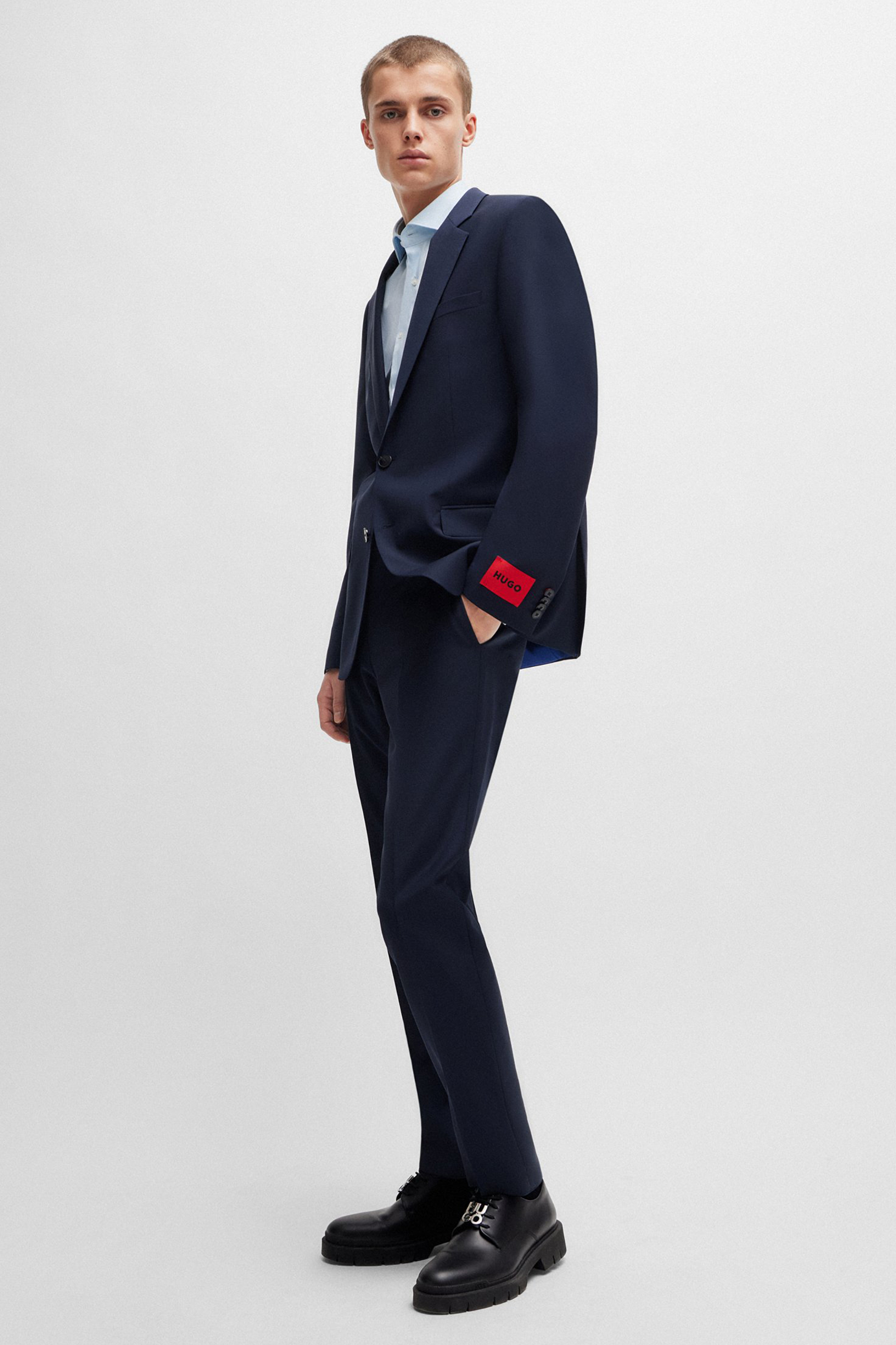 HUGO Extra Slim Fit Stretch Virgin Wool Blend Pants Hesten Formelle Kleidung, Anzug, Smoking, Mantel, Blazer