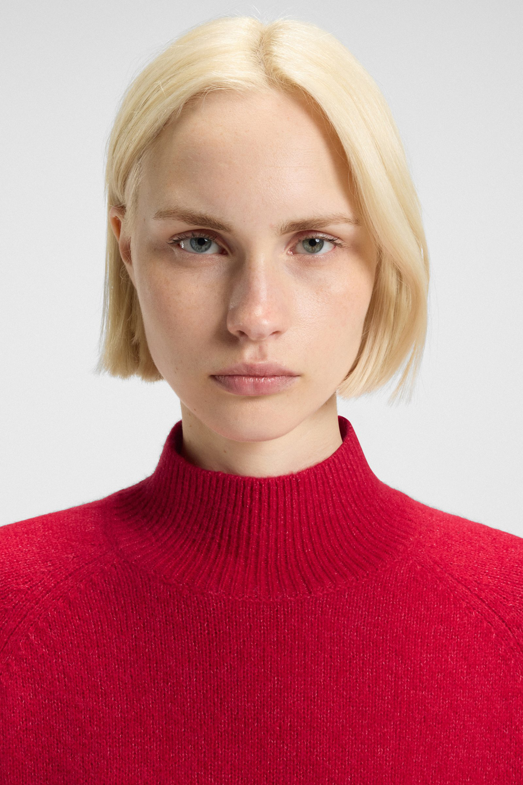 HUGO Relaxed Fit Wool-Alpaca Blend Mock Neck Sweater Surpio Erwachsener, Weiblich, Person, Frau, Blond