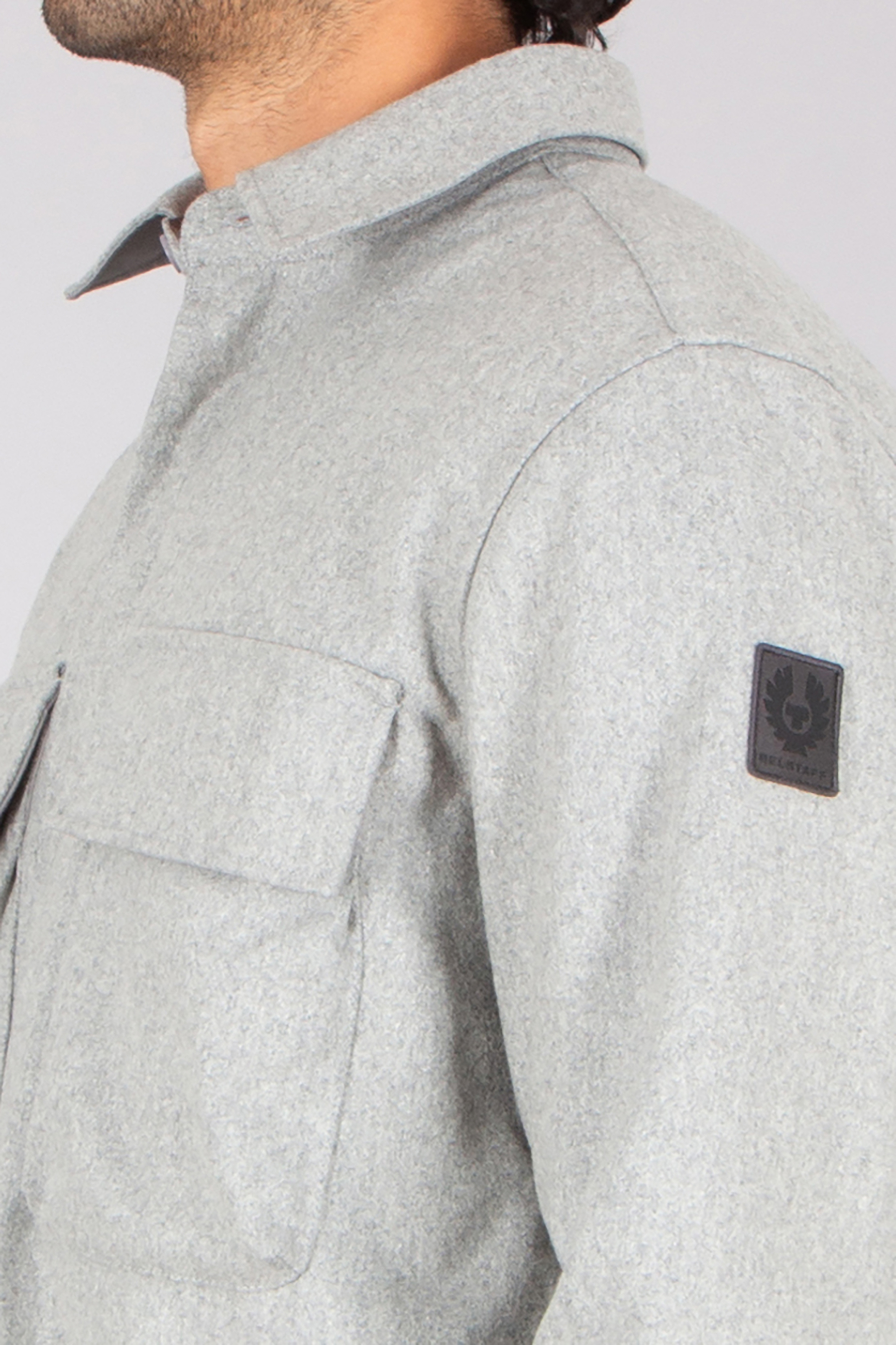 BELSTAFF Regular Fit Wool Blend Overshirt Pointer Mantel, Jacke, Hemd, Fleece, Langer Ärmel