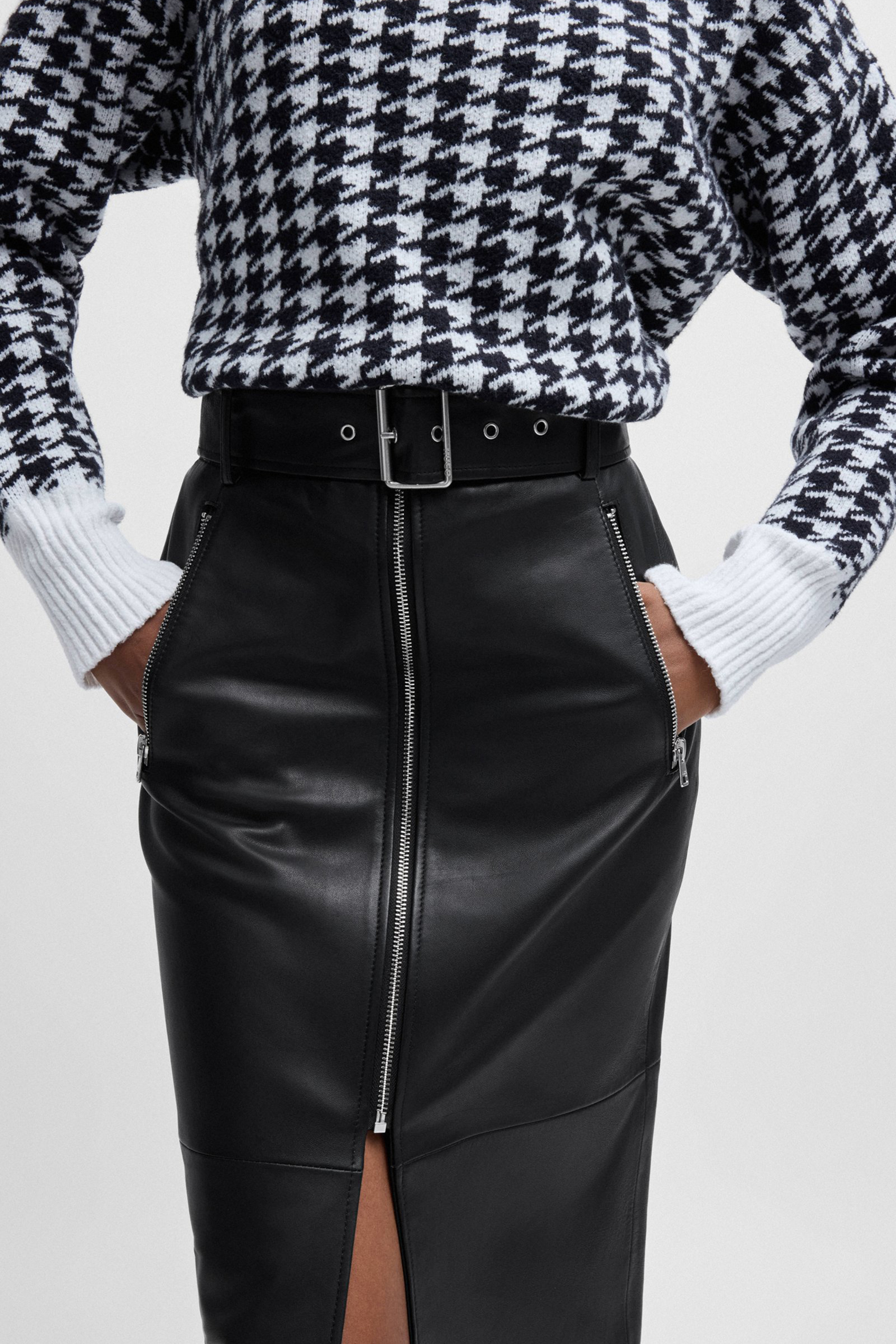 HUGO Leather Midi Skirt Leomila HUGO Leather Midi Skirt Leomila