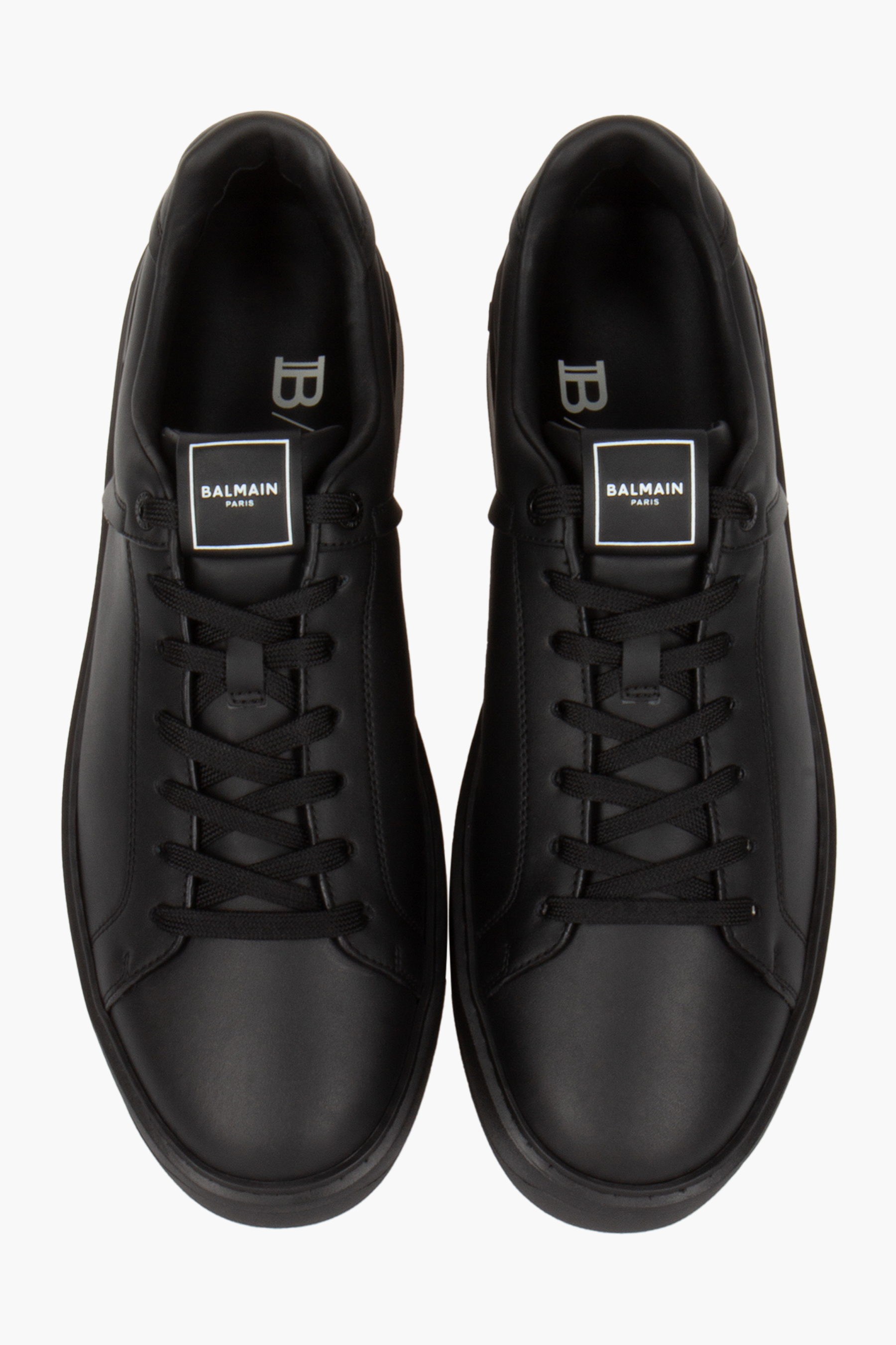 BALMAIN Leather Sneakers B-Court Bekleidung, Schuhwerk, Schuh, Sneaker