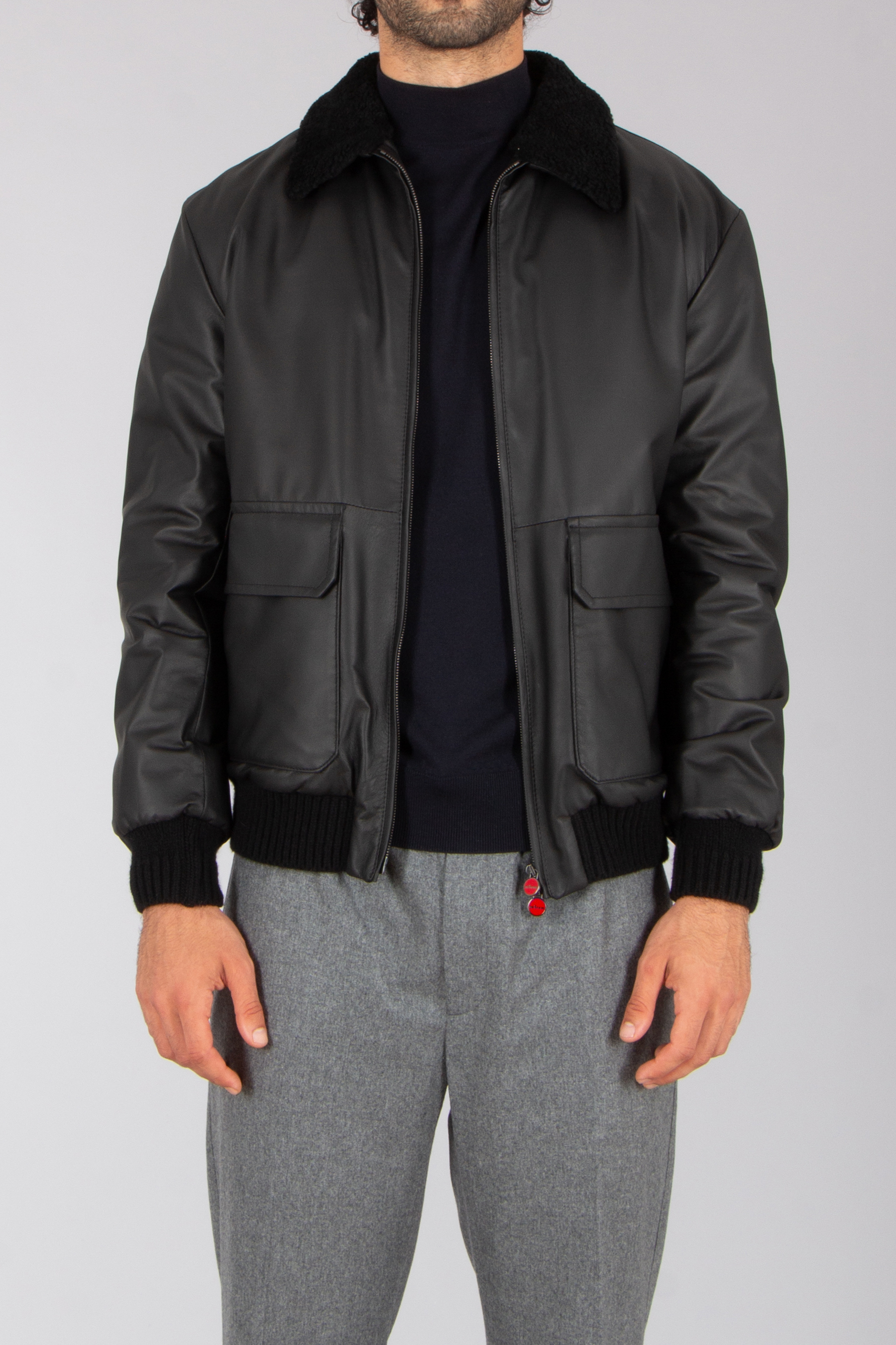 KITON Regular Fit Lambskin Bomber Jacket Bekleidung, Mantel, Jacke