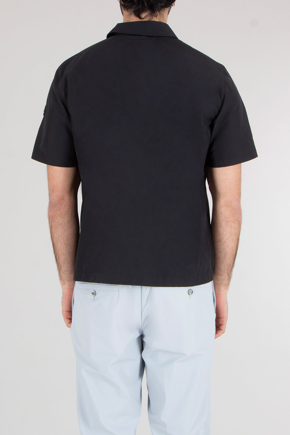 MOOSE KNUCKLES Regular Fit Memory Fabric Short-Sleeve Bowling Shirt Charlesbourg