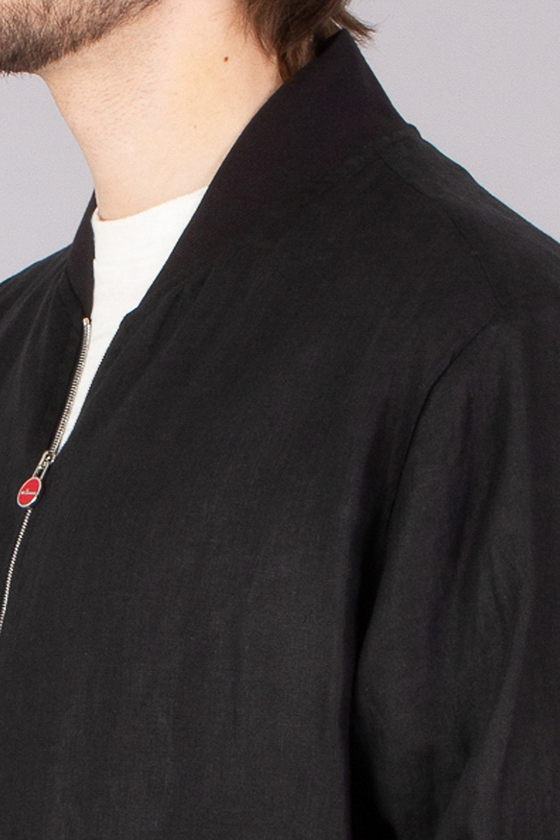 KITON Regular Fit Linen Bomber Jacket KITON Regular Fit Linen Bomber Jacket