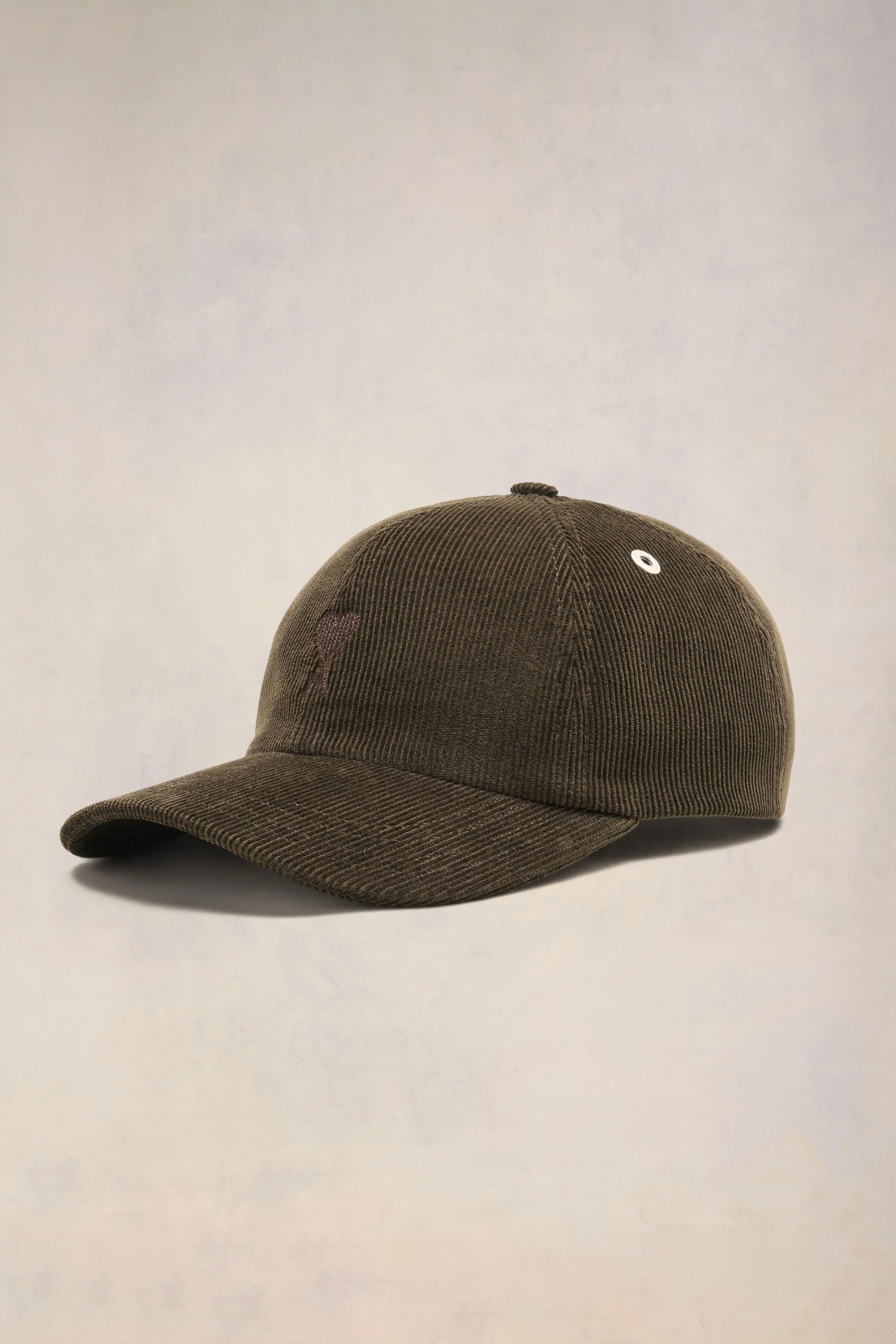 AMI PARIS Embroidered Cotton Courduroy Cap UCP015CO0089221