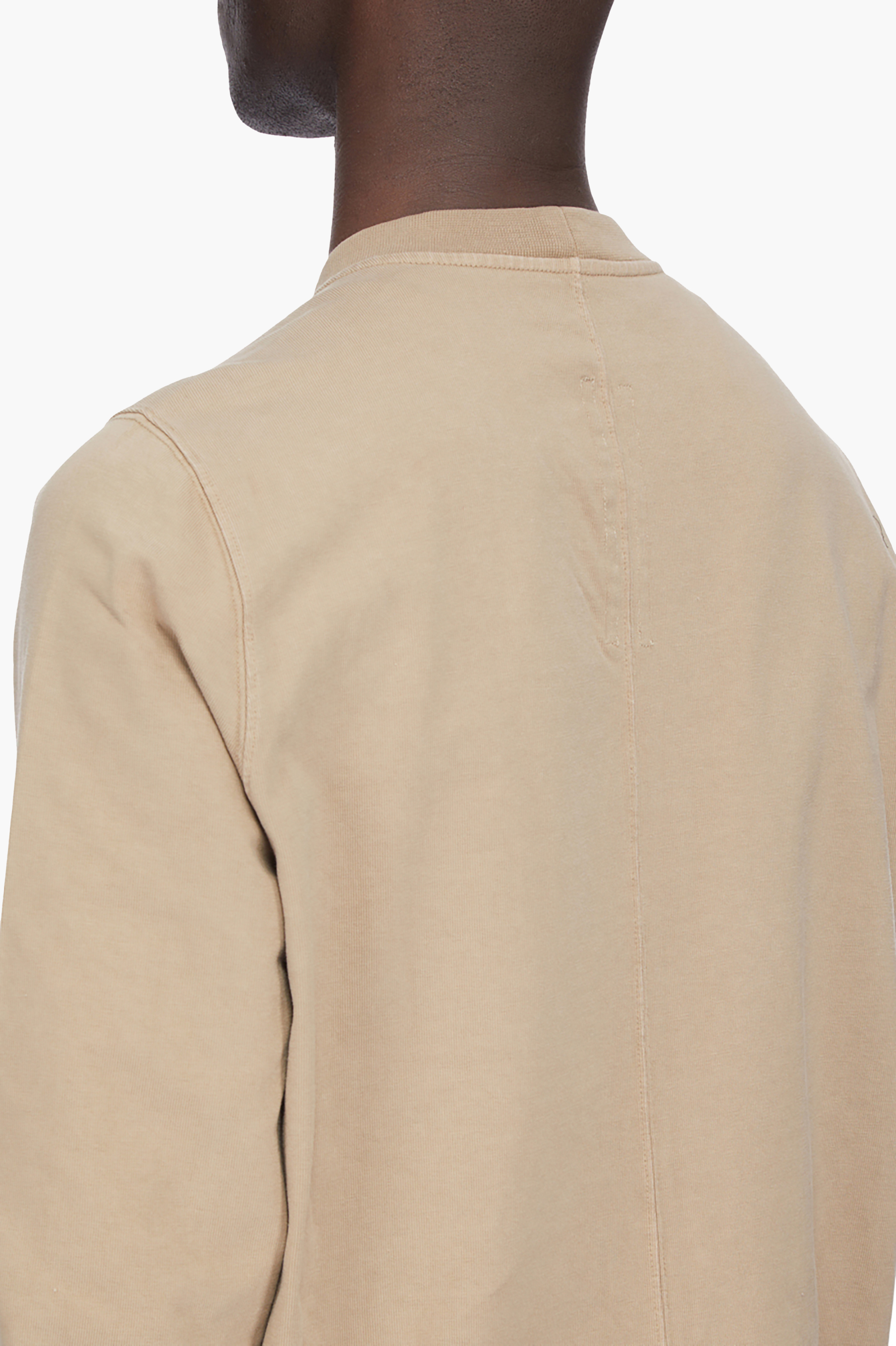 RICK OWENS DRKSHDW Regular Fit Compact Heavy Organic Cotton Jersey Crewneck Sweatshirt Mantel, Langarm, Jacke, Mann, Person