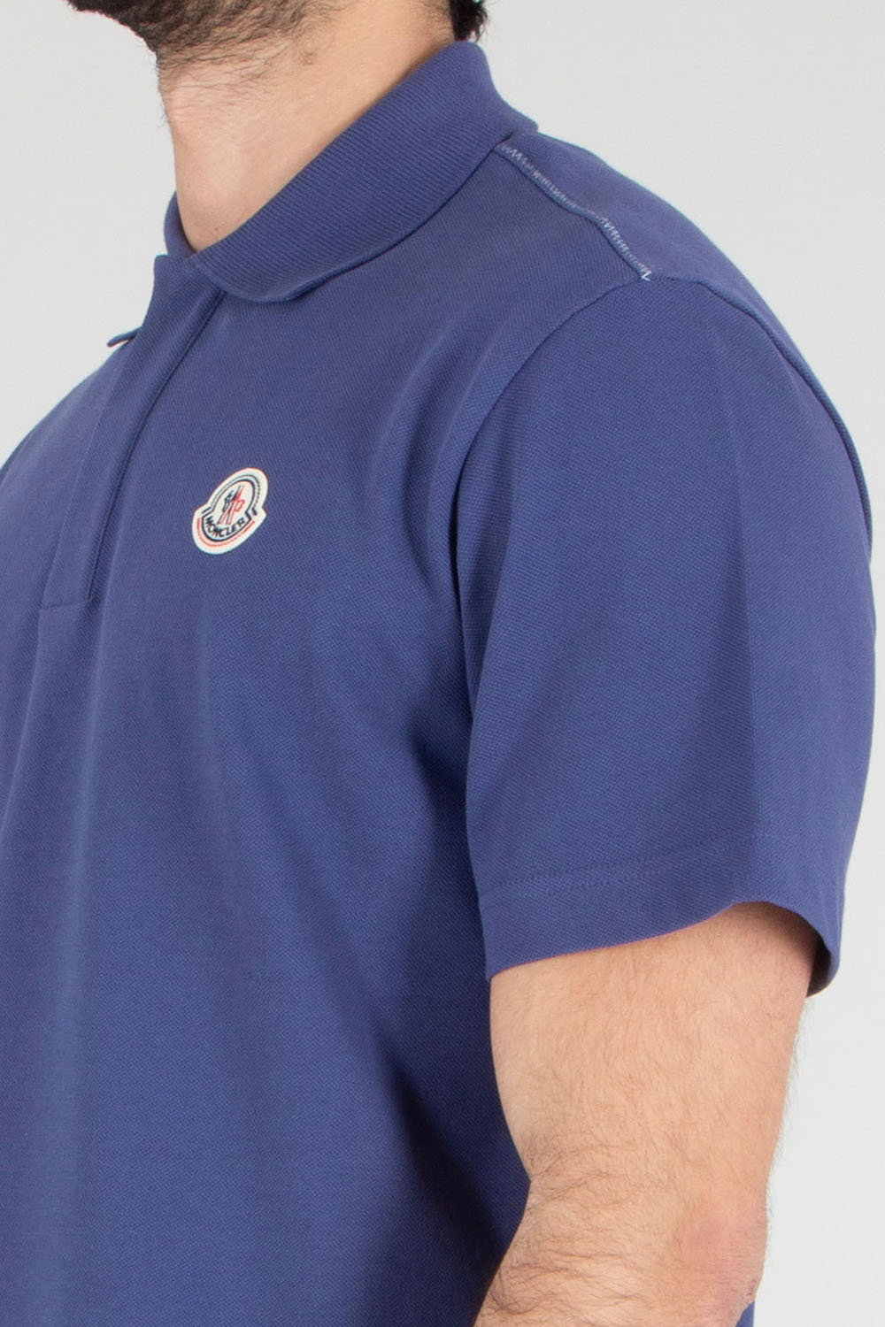 MONCLER Loose Fit Cotton Piqué Polo Shirt