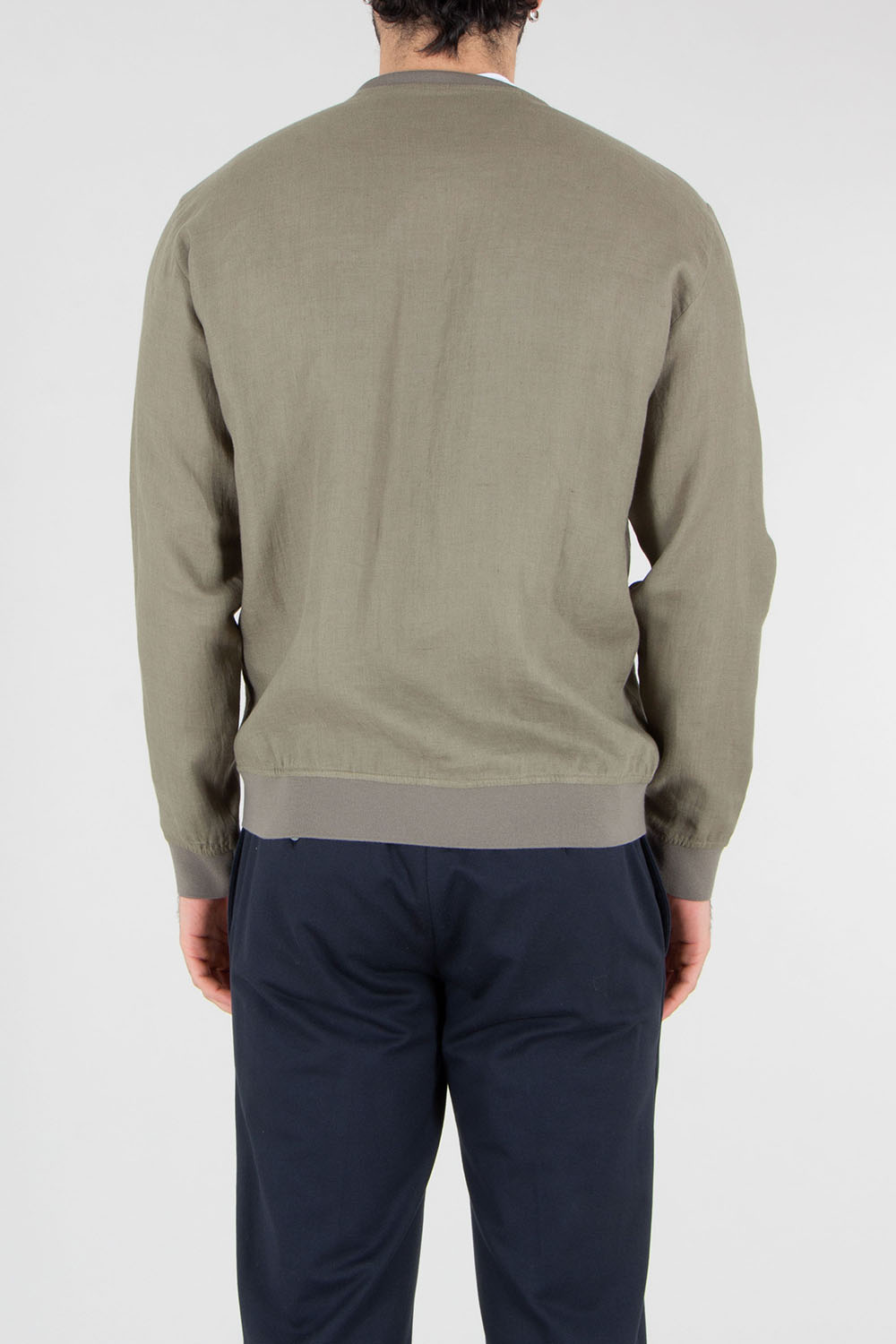 KITON Regular Fit Linen Bomber Jacket