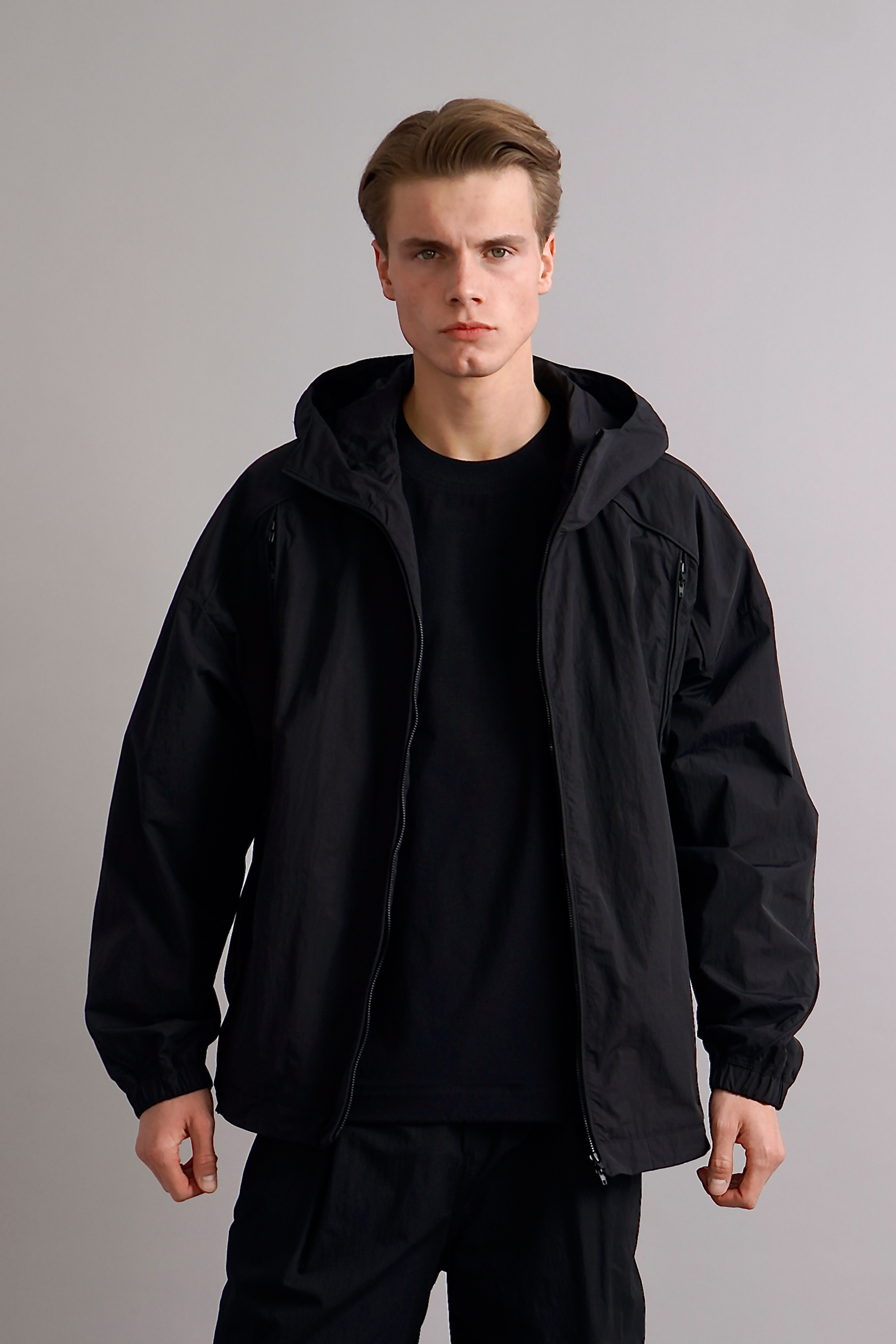 CLUBHAUS × TANGRAM / NYLON JACKET BLACK CLUBHAUS × TANGRAM DICE COACH JACKET BLACK TGA-MB17