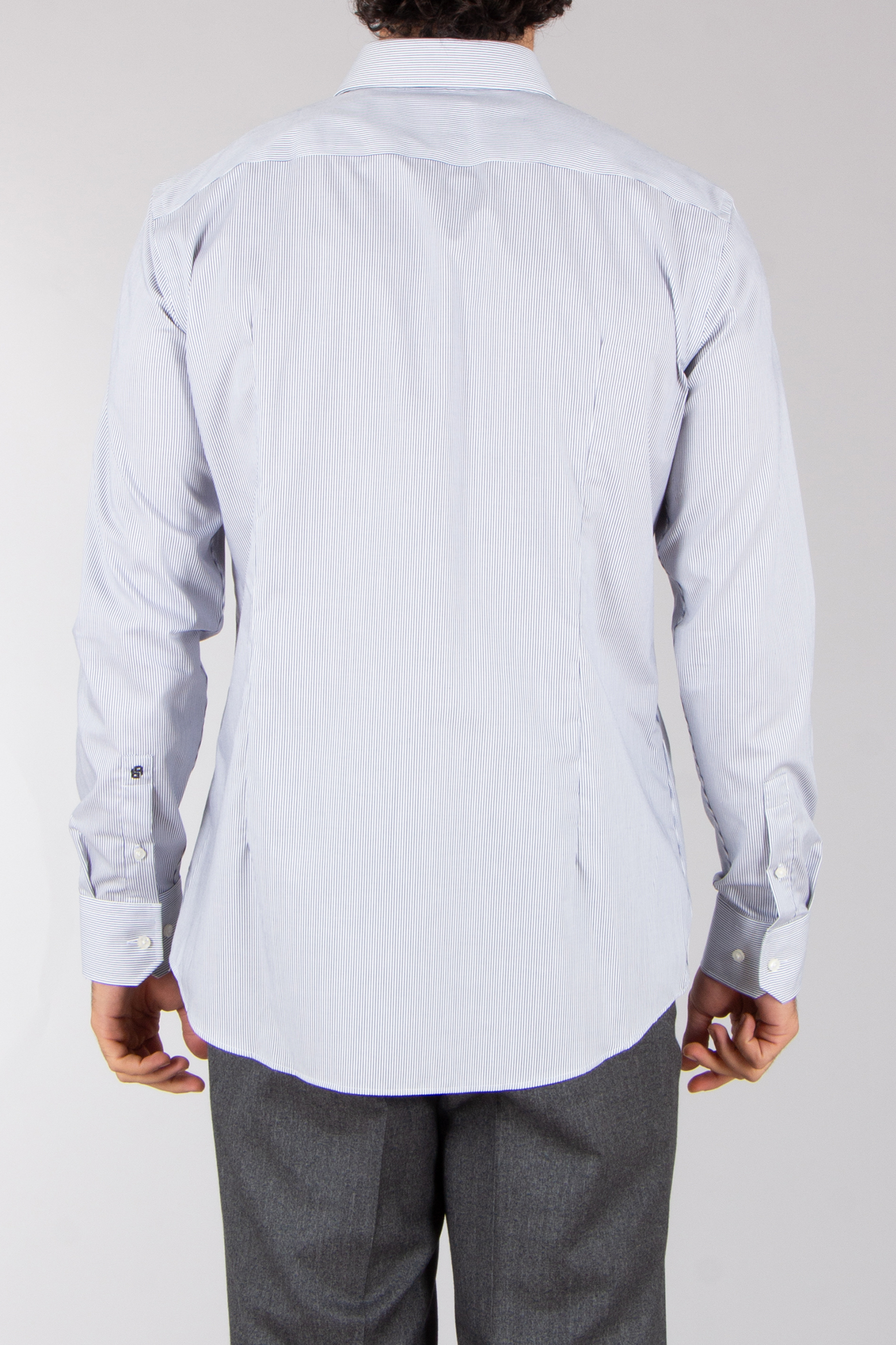 BOSS Slim Fit Striped Cotton Twill Shirt H-Hank Bekleidung, Langarm, Hemd, Ärmel, Kleid, Hemd