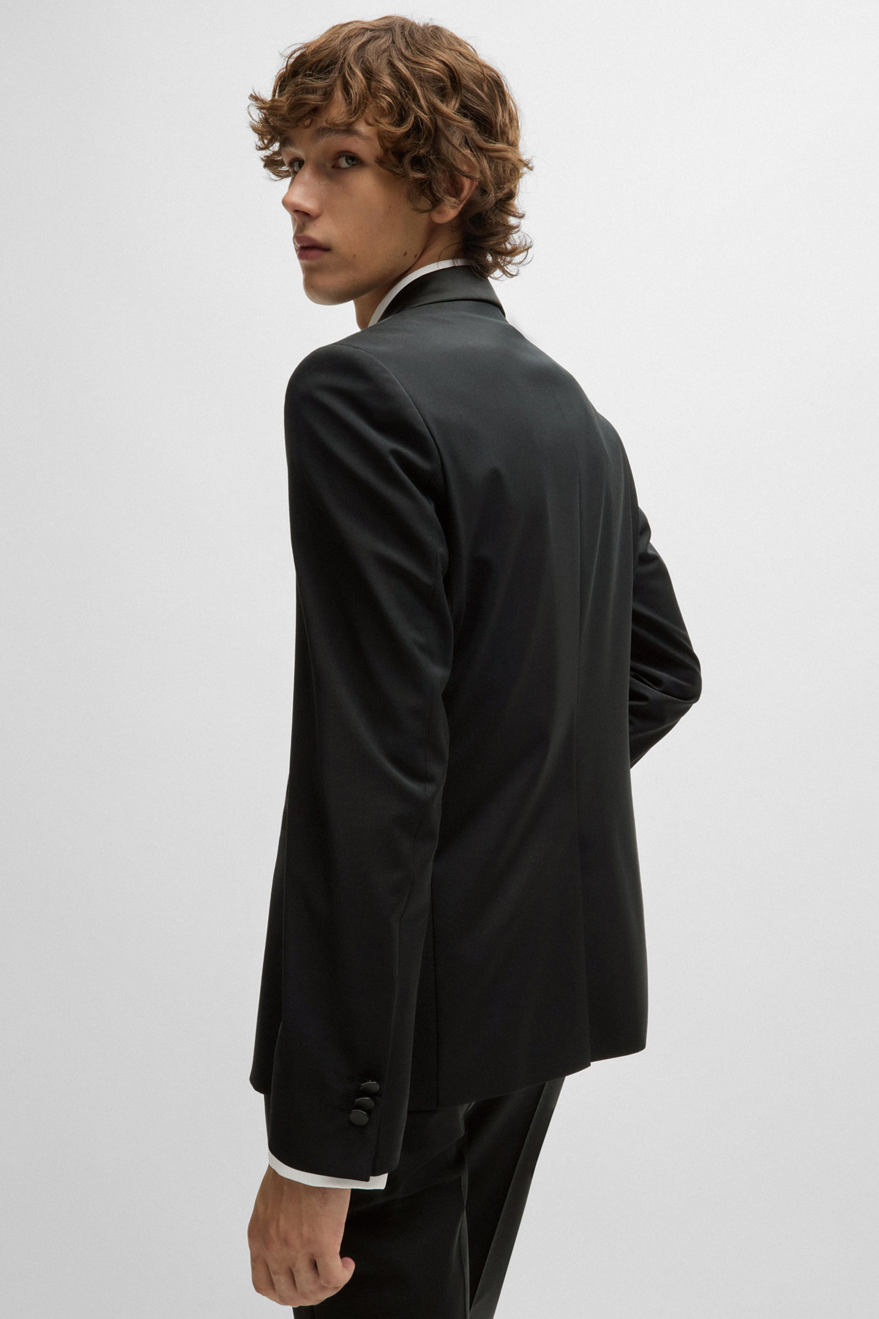 HUGO Extra Slim Fit Stretch Virgin Wool Blend Tuxedo Jacket Arti Mantel, Formelle Kleidung, Anzug, Langarm