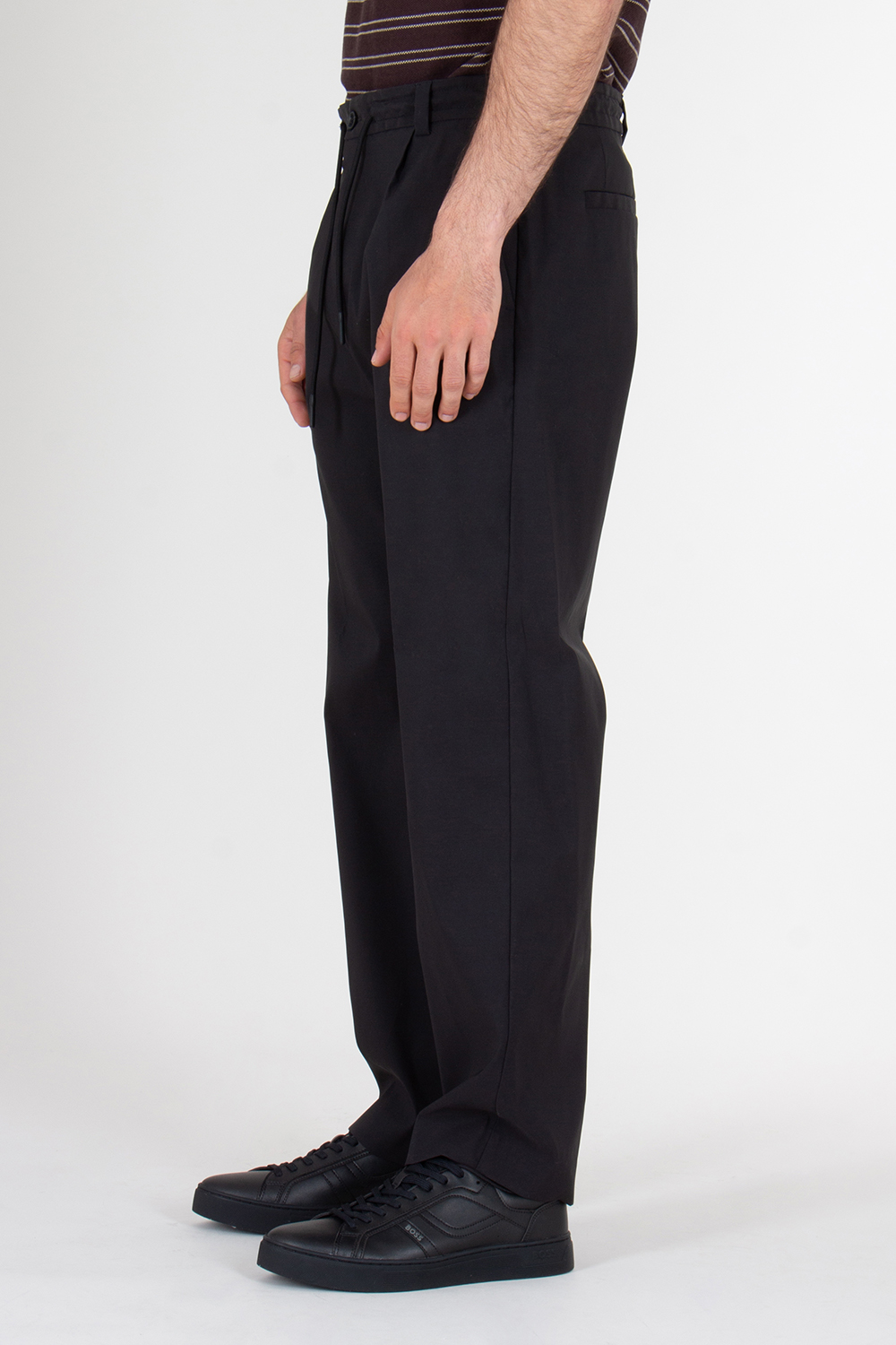 HUGO Regular Fit Drawstring Stretch Cotton Trousers