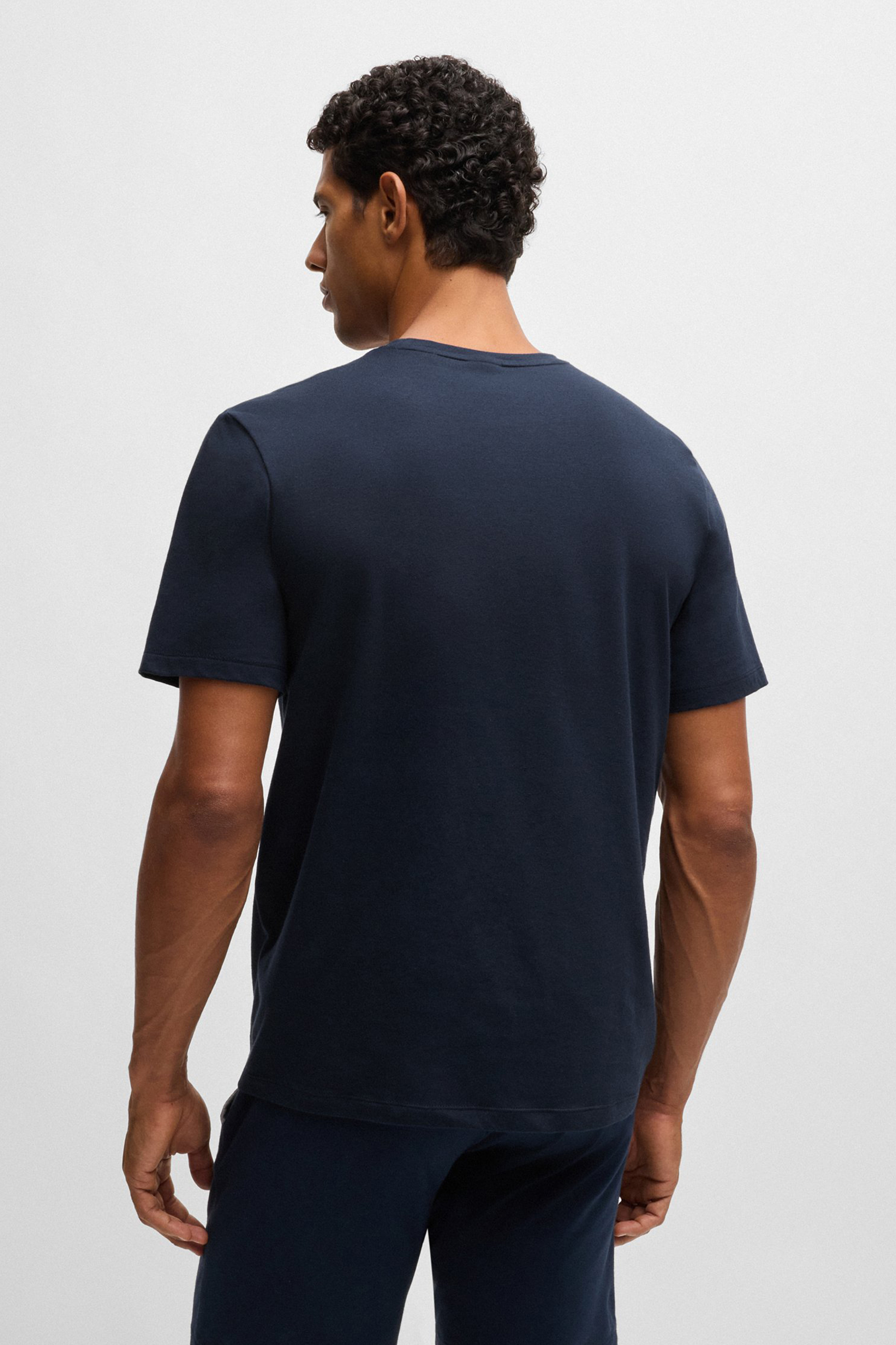 BOSS Regular Fit Embroidered Stretch Cotton Jersey Mix&Match T-Shirt