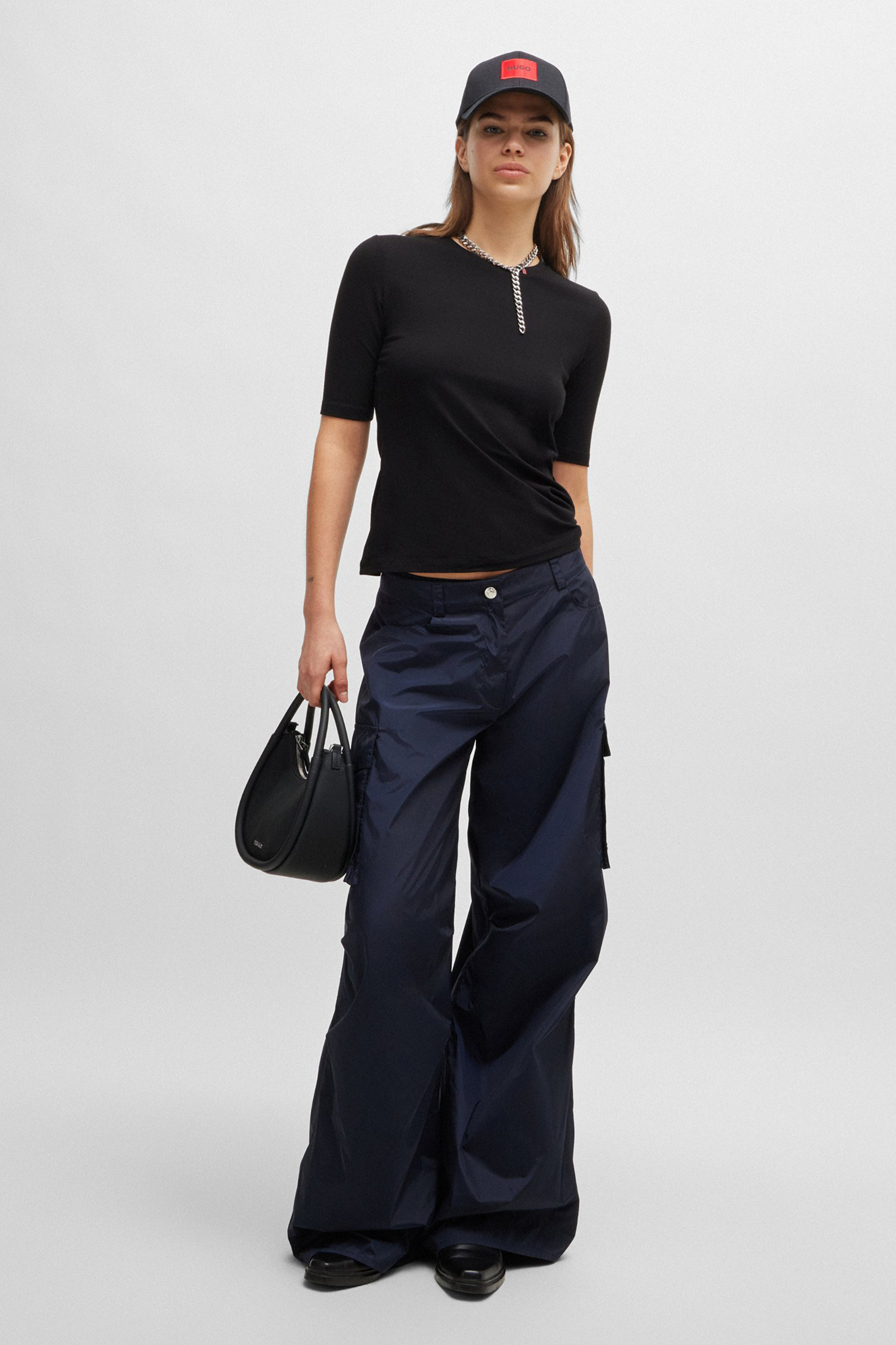 HUGO Slim Fit Cotton-Modal Stretch T-Shirt Darnelia HUGO Slim Fit Cotton-Modal Stretch T-Shirt Darnelia