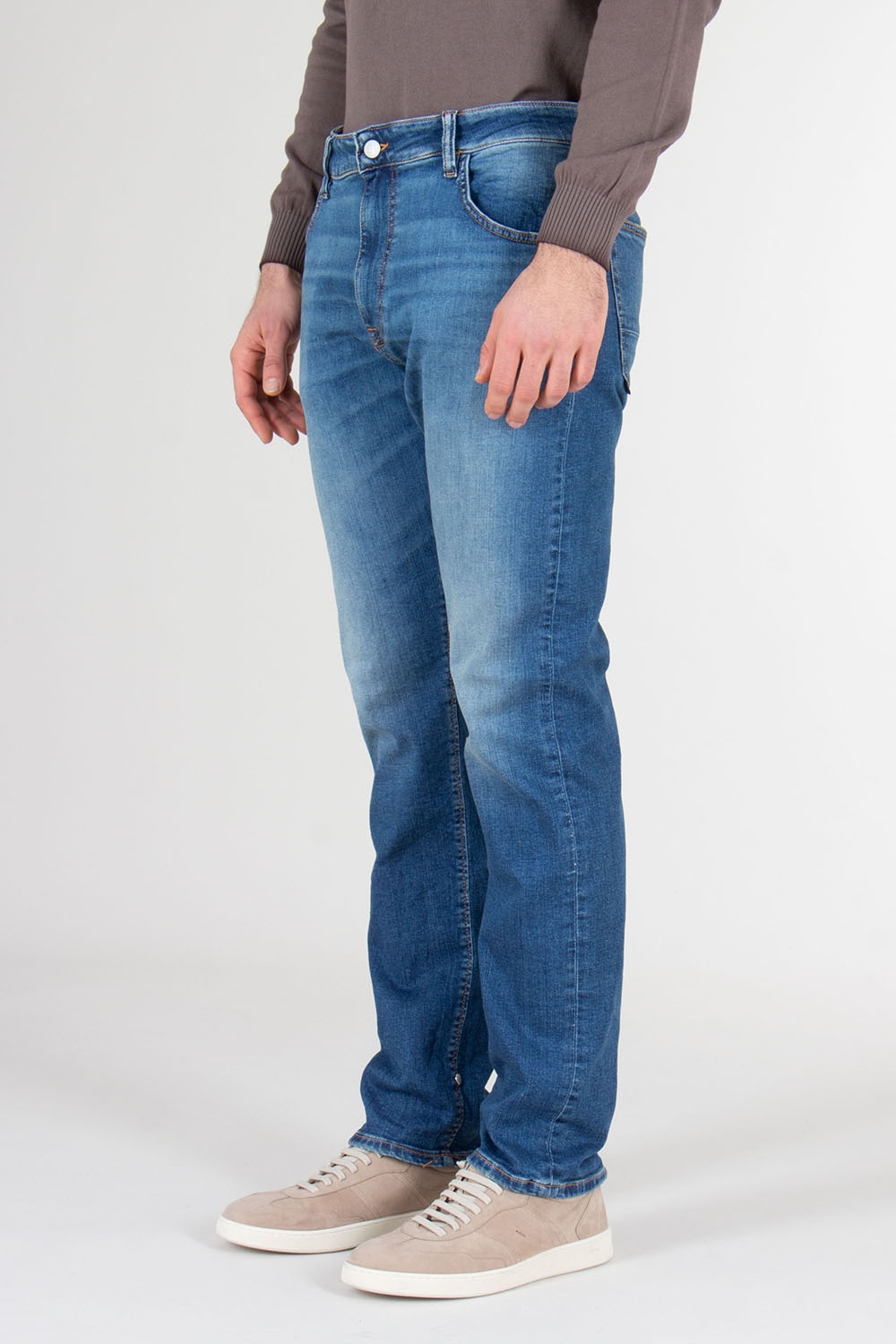 THE NIM Regular Slim Fit Cotton Stretch Denim Jeans