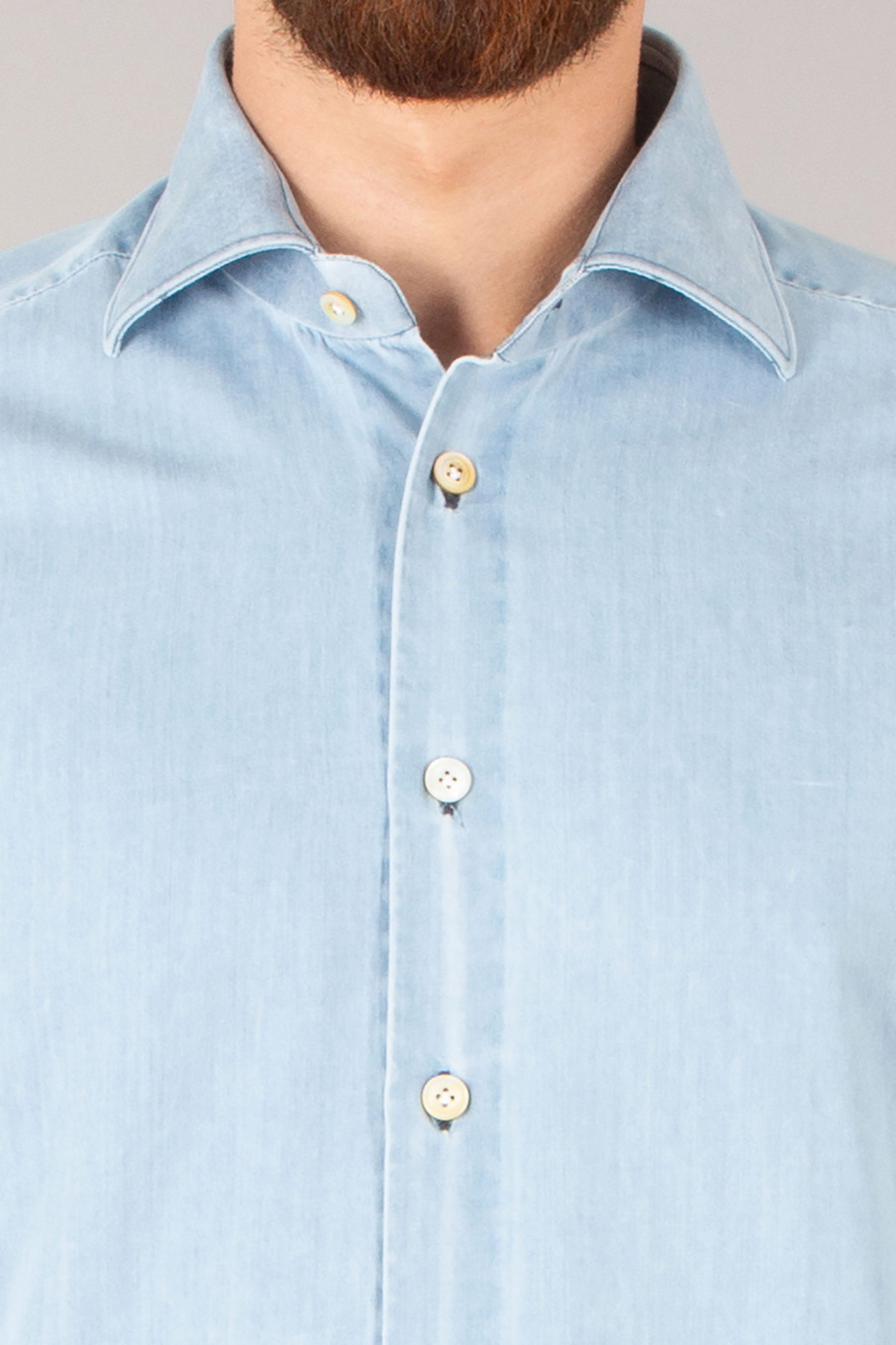 KITON Casual Cotton Denim Shirt KITON Casual Cotton Denim Shirt