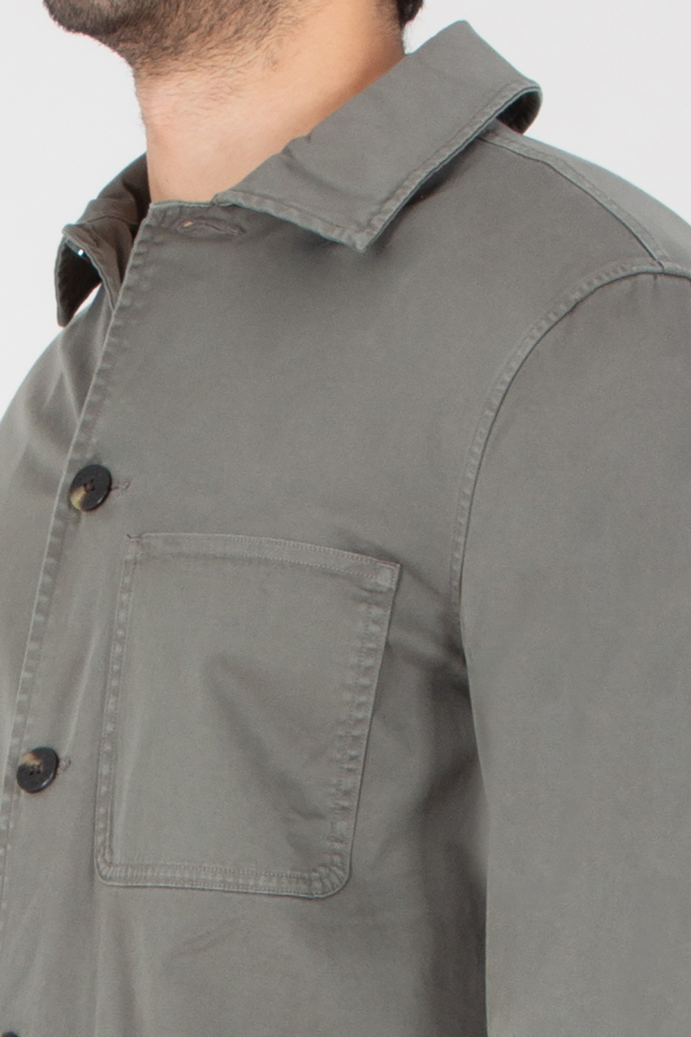 WOOLRICH Regular Fit Cotton Stretch Twill Chore Jacket