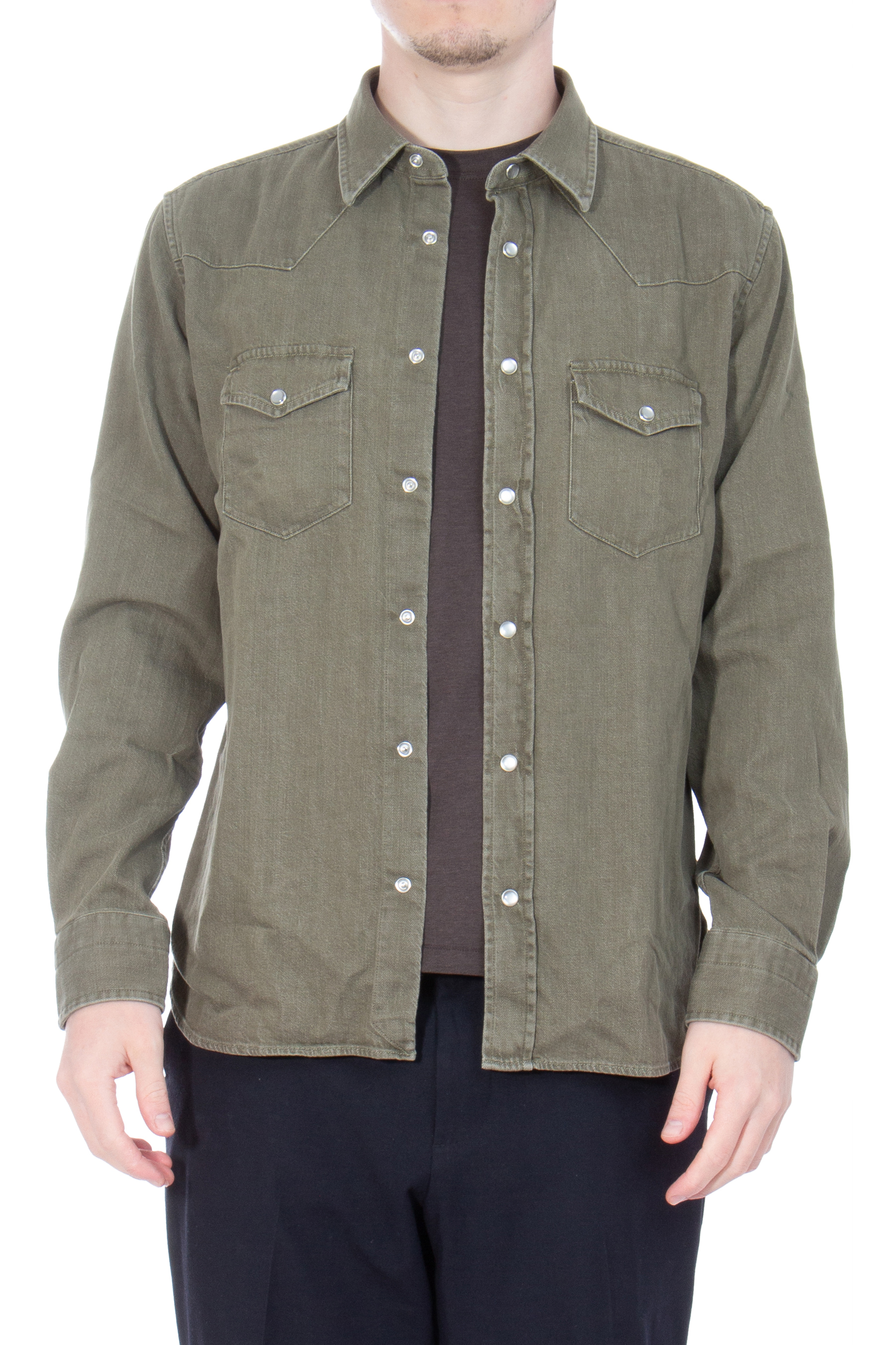 TOM FORD Washed Denim Western Shirt TOM FORD Washed Denim Western Shirt