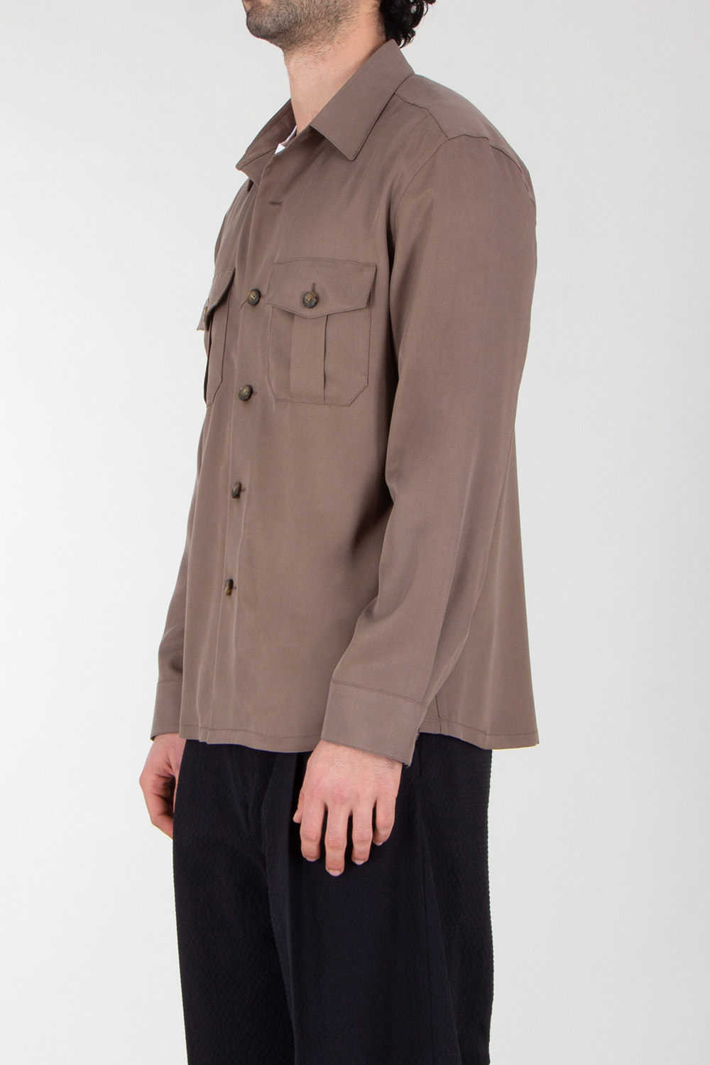 CANALI Regular Fit Lyocell Shirt Jacket