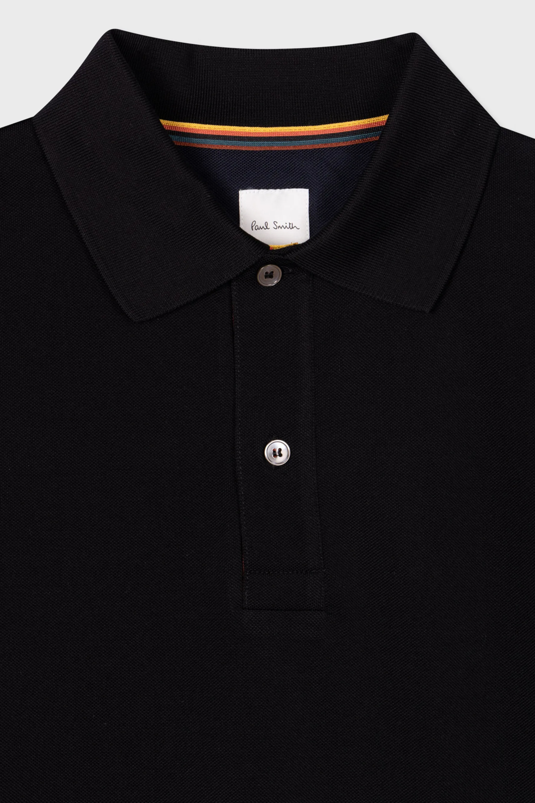 PAUL SMITH 'Artist Stripe' Placket Cotton Piqué Polo Shirt PAUL SMITH 'Artist Stripe' Placket Cotton Piqué Polo Shirt