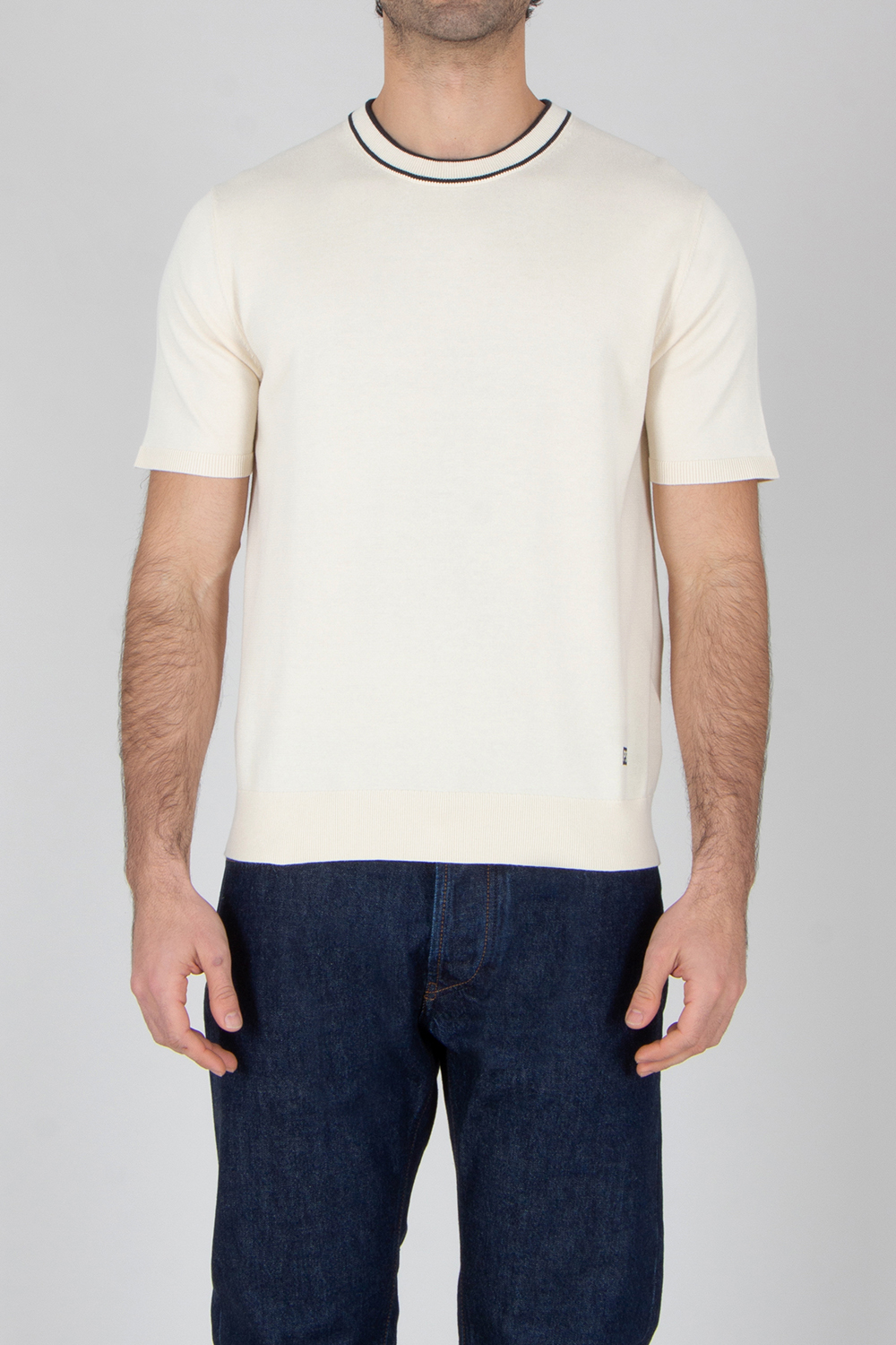 PAUL SMITH Regular Fit Organic Cotton Short-Sleeve Crew Neck Sweater
