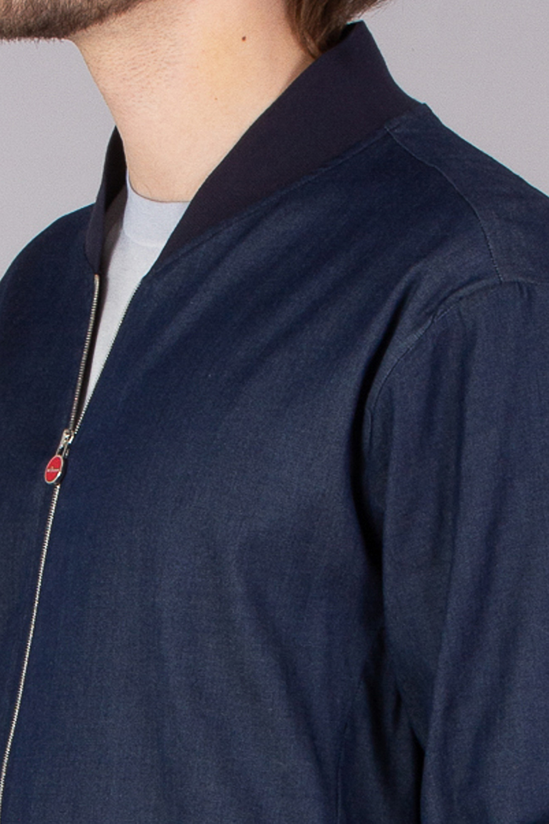 KITON Regular Fit Stretch Cotton Bomber Jacket KITON Regular Fit Stretch Cotton Bomber Jacket