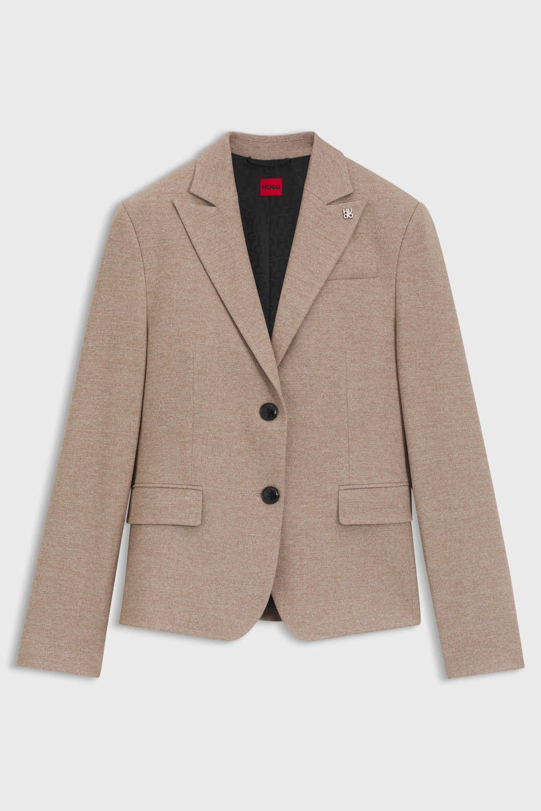 HUGO Relaxed Fit Stretch Mouliné Blazer Anoria Blazer, Kleidung, Mantel, Jacke, Leinen