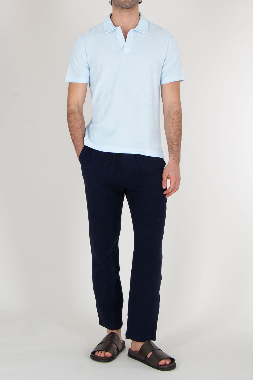 MC 2 SAINT BARTH Regular Fit Lyocell-Cotton Terry Polo Shirt Jeremy