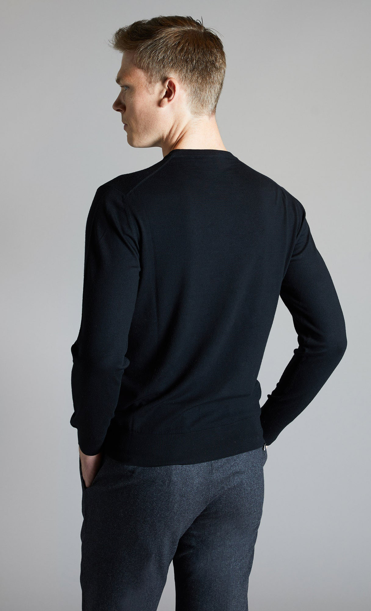 COLOMBO 12.8 Kid Wool Crewneck Black