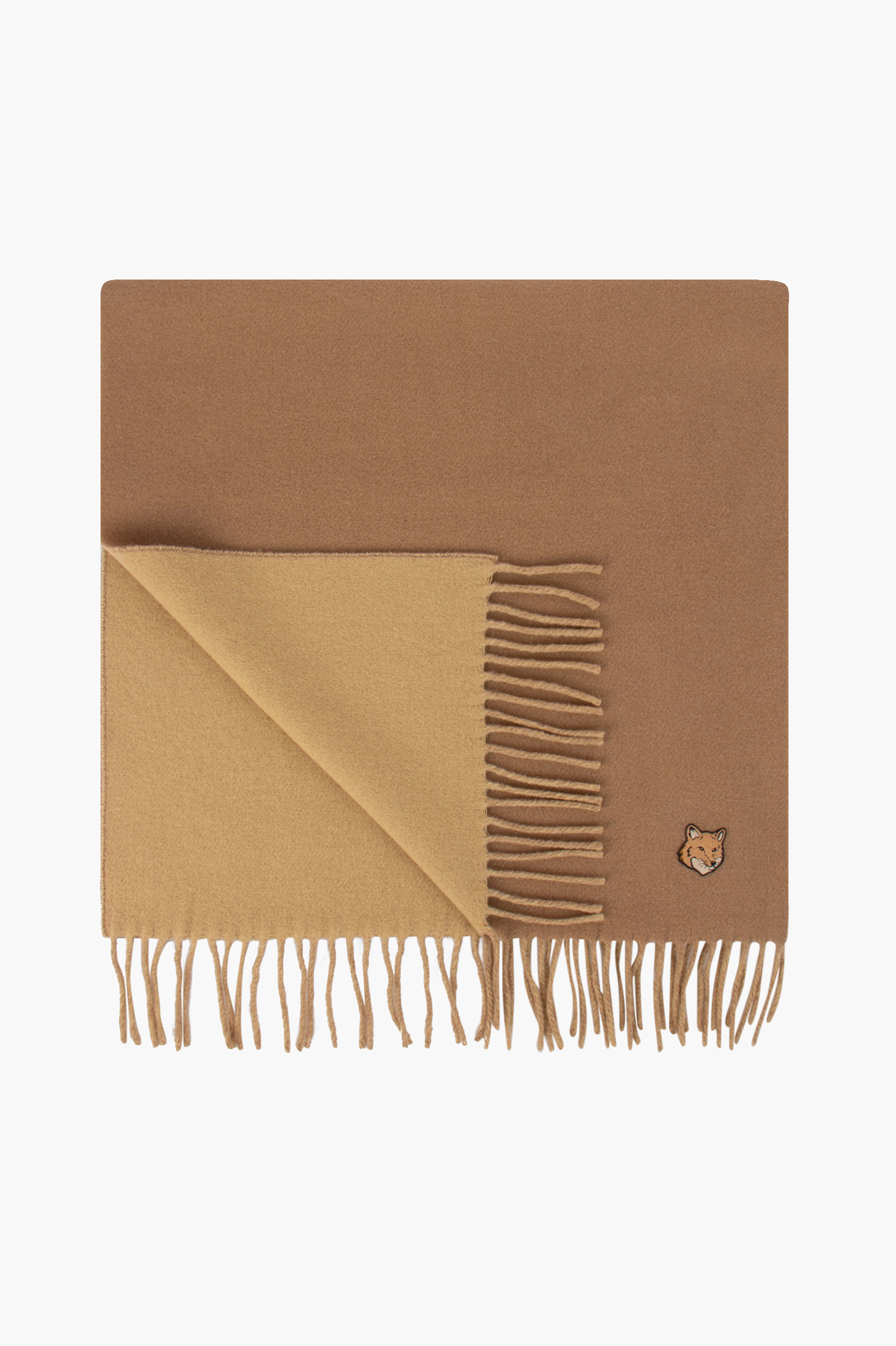 MAISON KITSUNÉ Bold Fox Head Patch Virgin Wool Scarf