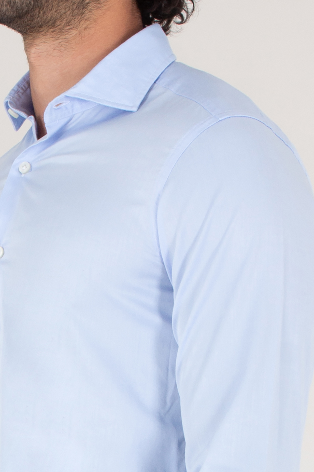 SONRISA Regular Fit Shark Collar Lyocell Cotton Shirt