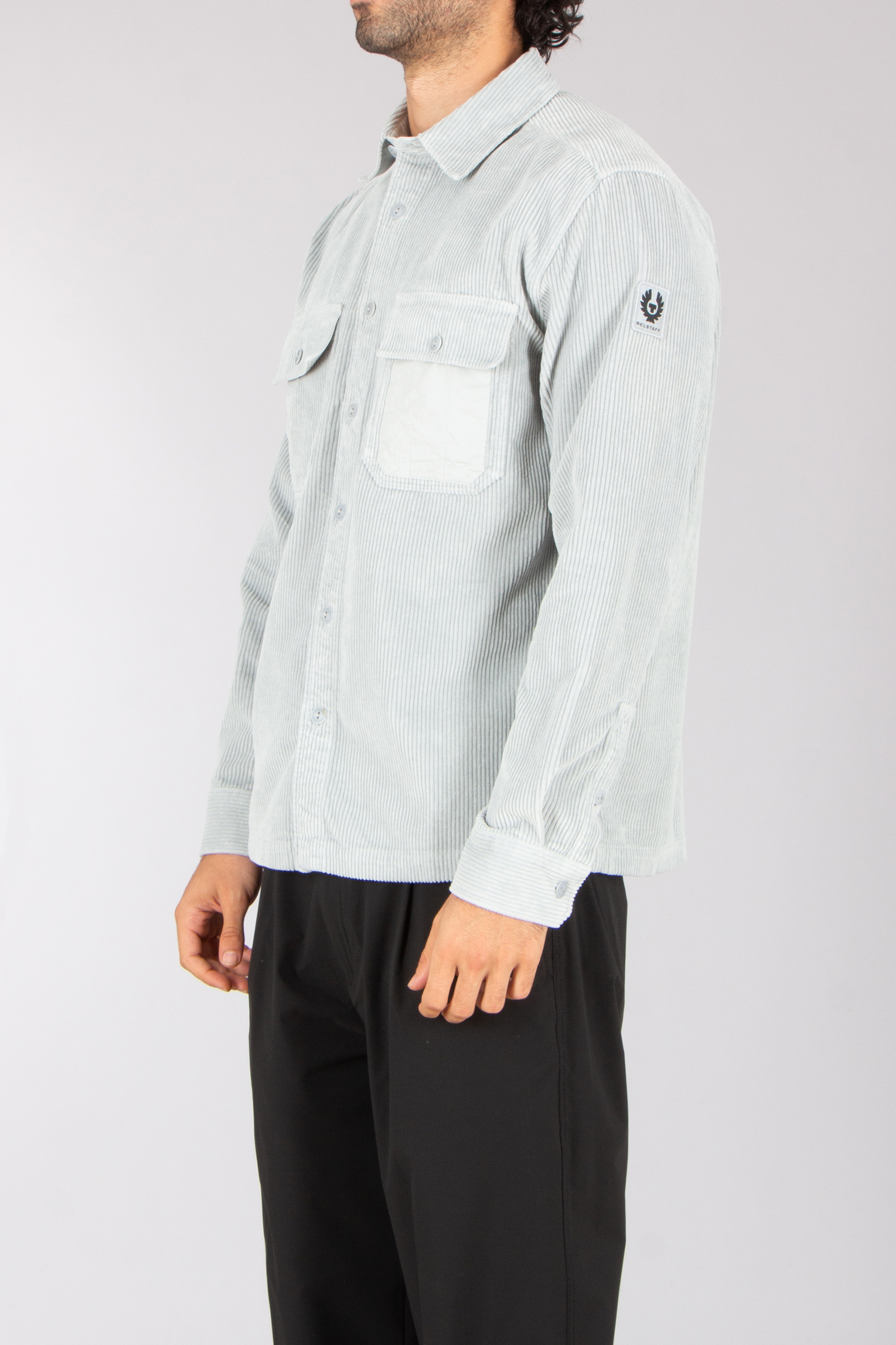 BELSTAFF Regular Fit Cotton Corduroy Overshirt Fallgate Hemd, Langarm, Ärmel, Hosen, Kleid, Hemd