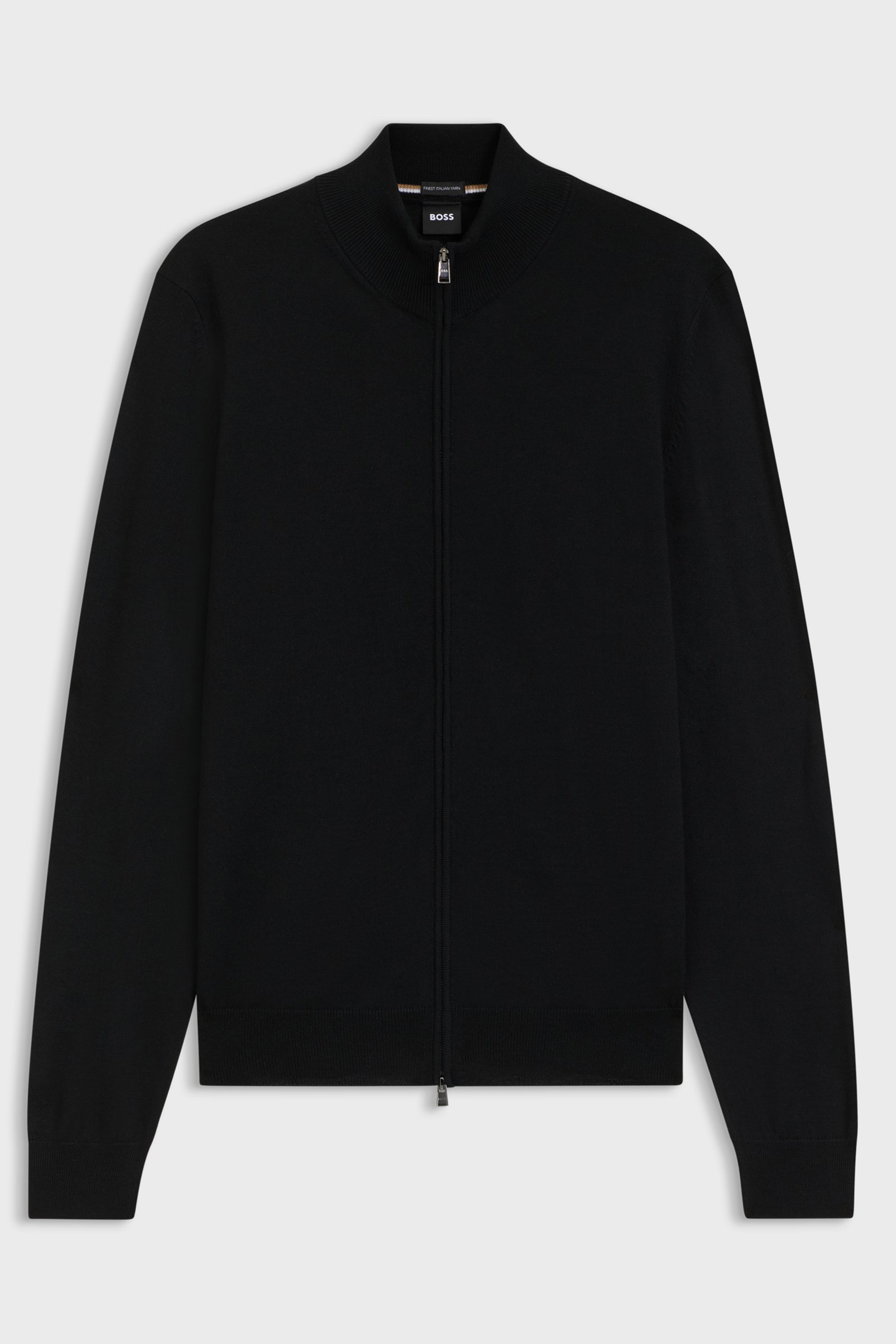 BOSS Regular Fit Virgin Wool Zip Cardigan Balonso