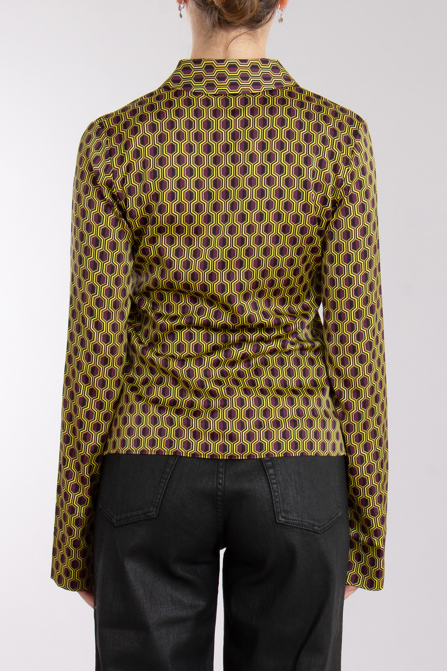 HUGO Patterned Recycled Woven Stretch Blouse Ellana HUGO Patterned Recycled Woven Stretch Blouse Ellana