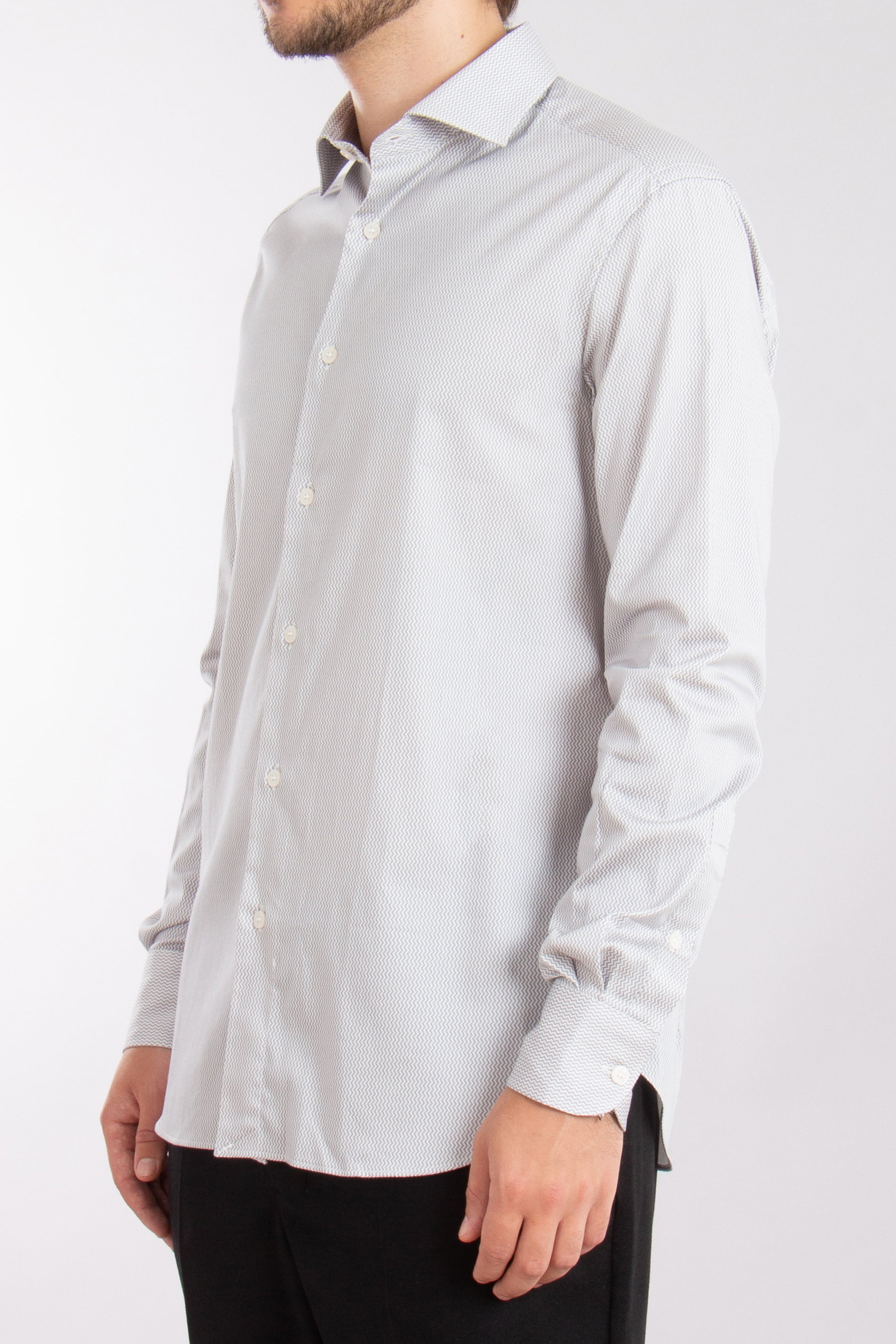 EMPORIO ARMANI Patterned Cotton Stretch Shirt EMPORIO ARMANI Patterned Cotton Stretch Shirt