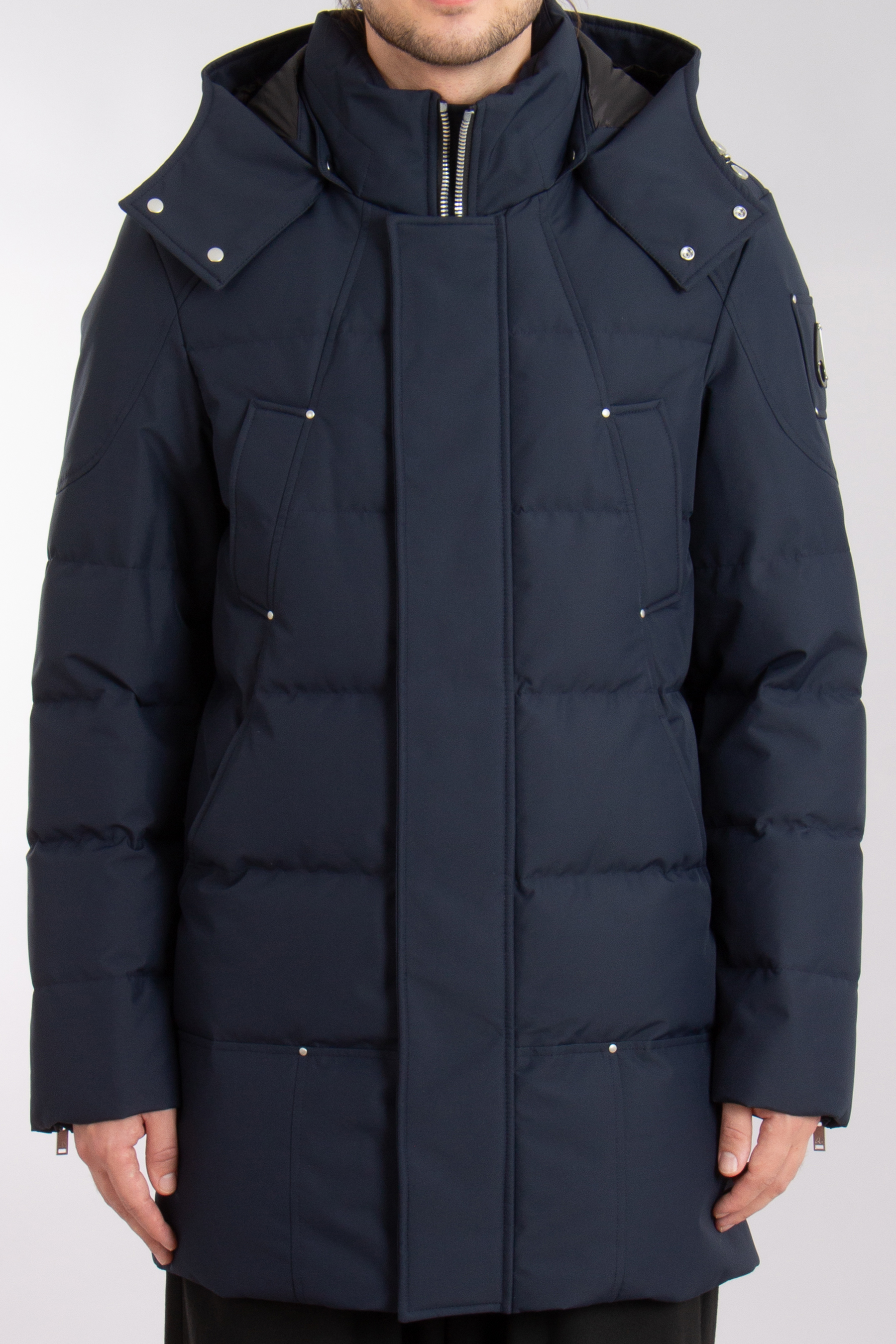 MOOSE KNUCKLES Hooded Down Parka Cloud MOOSE KNUCKLES Hooded Down Parka Cloud