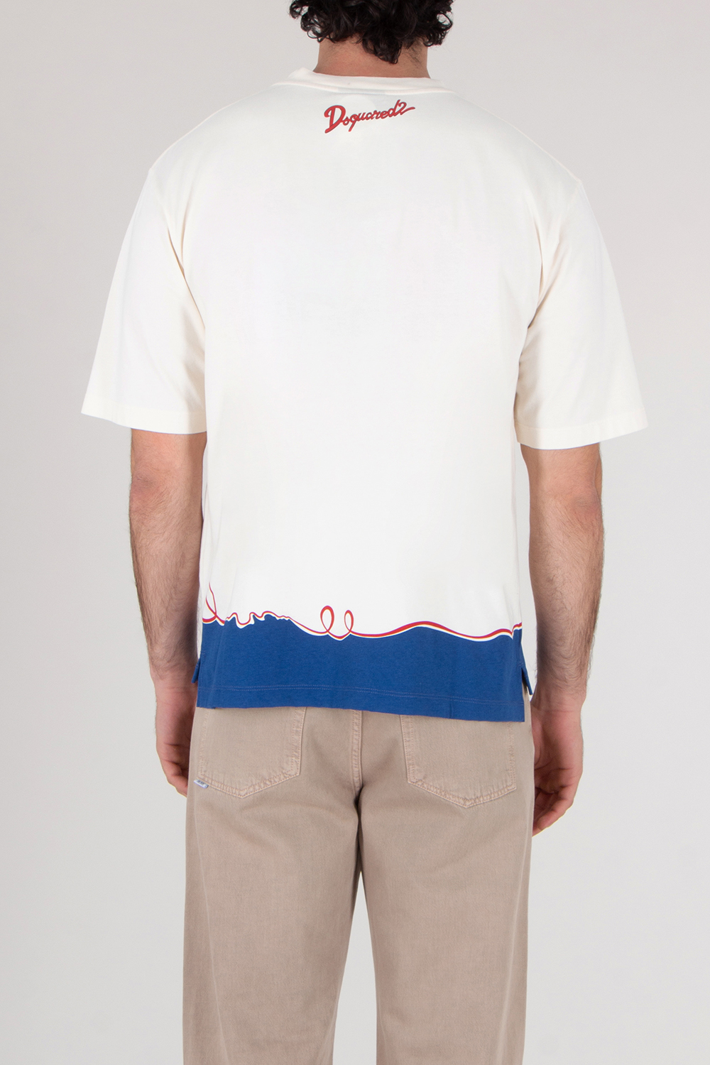 DSQUARED2 Loose Fit Aloha Print T- Shirt 
