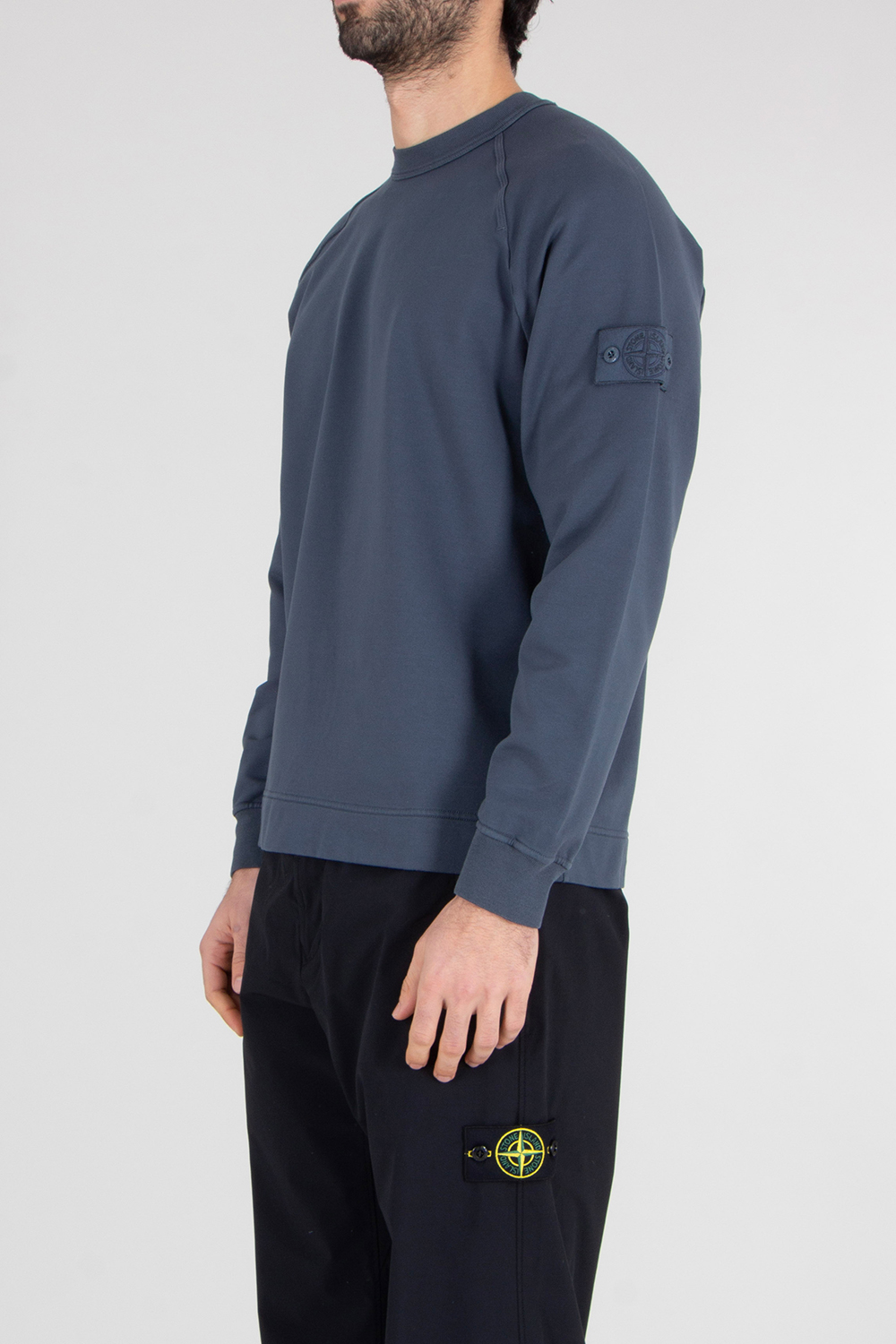 STONE ISLAND Regular Fit Ghost Piece Organic Cotton Stretch Fleece Sweatshirt