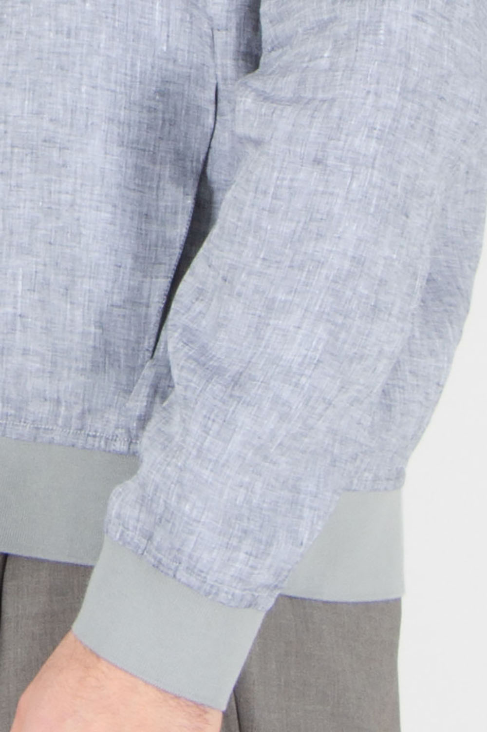 KITON Regular Fit Linen Bomber Jacket