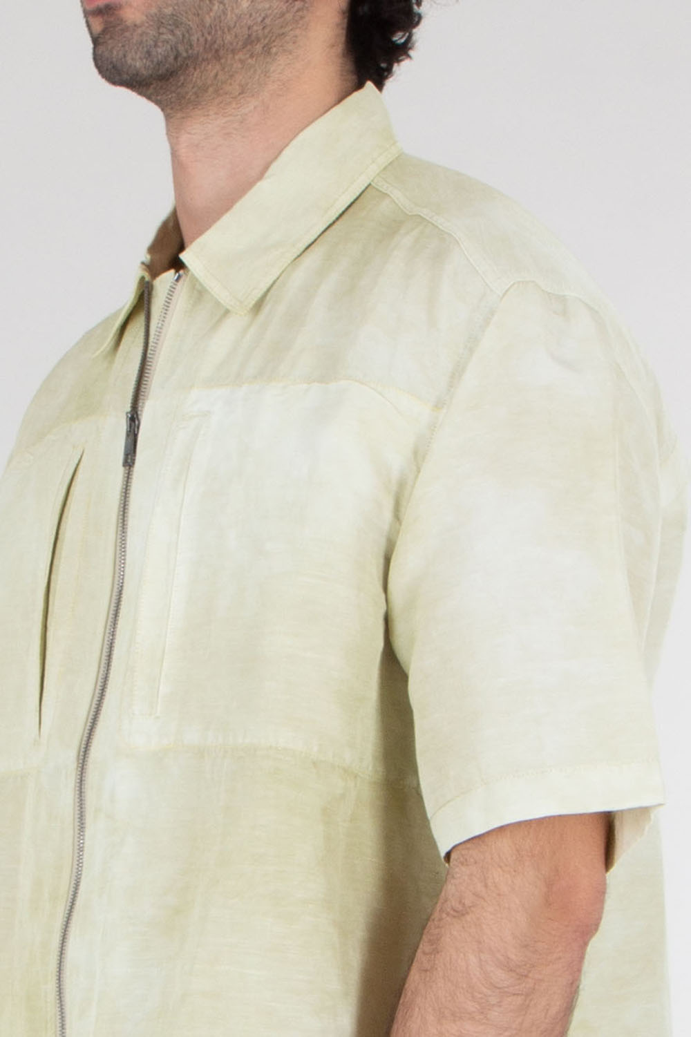 ROBERTO COLLINA Relaxed Fit Short Sleeve Overshirt 