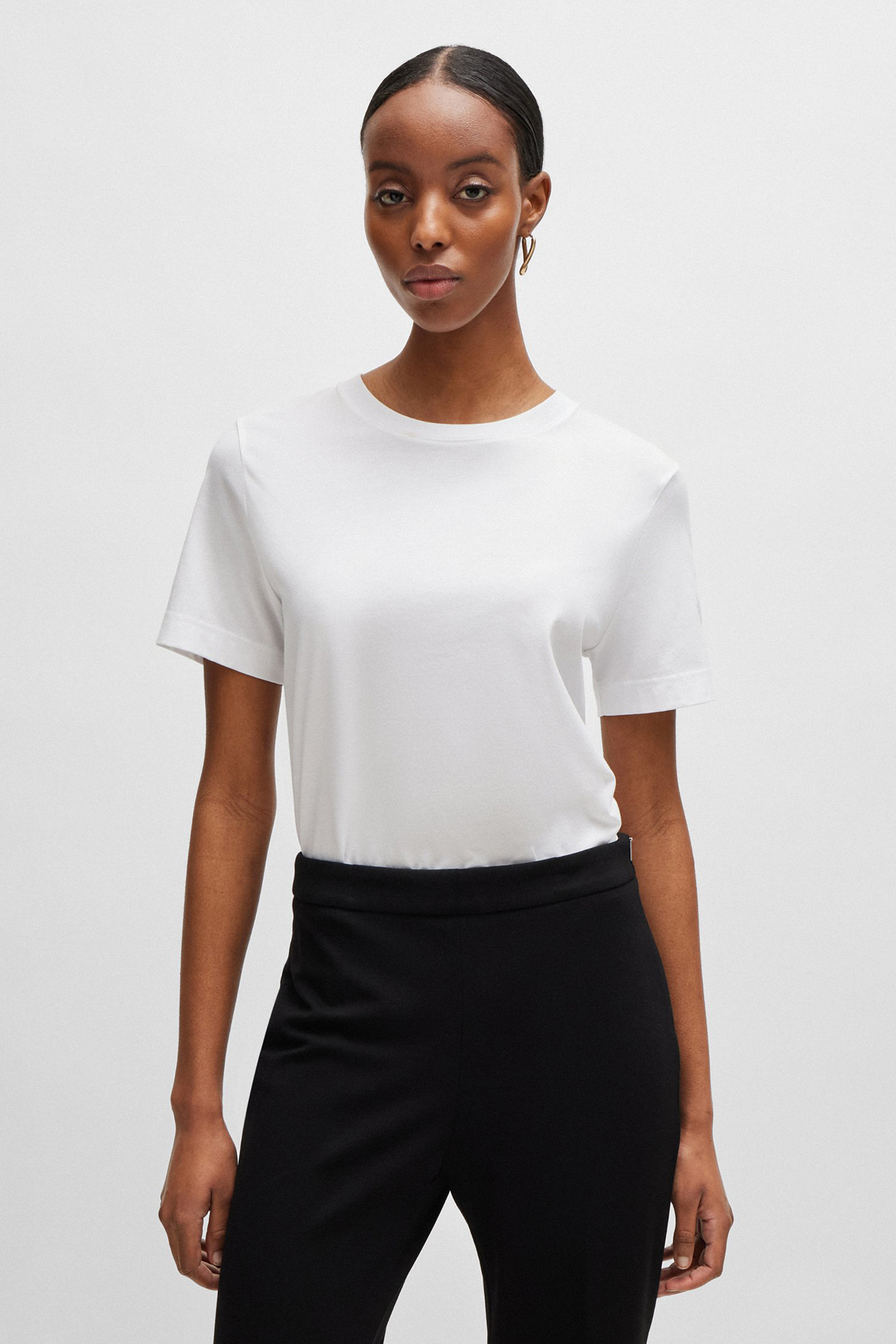 BOSS Relaxed Fit Cotton Jersey T-Shirt Ecosa BOSS Relaxed Fit Cotton Jersey T-Shirt Ecosa