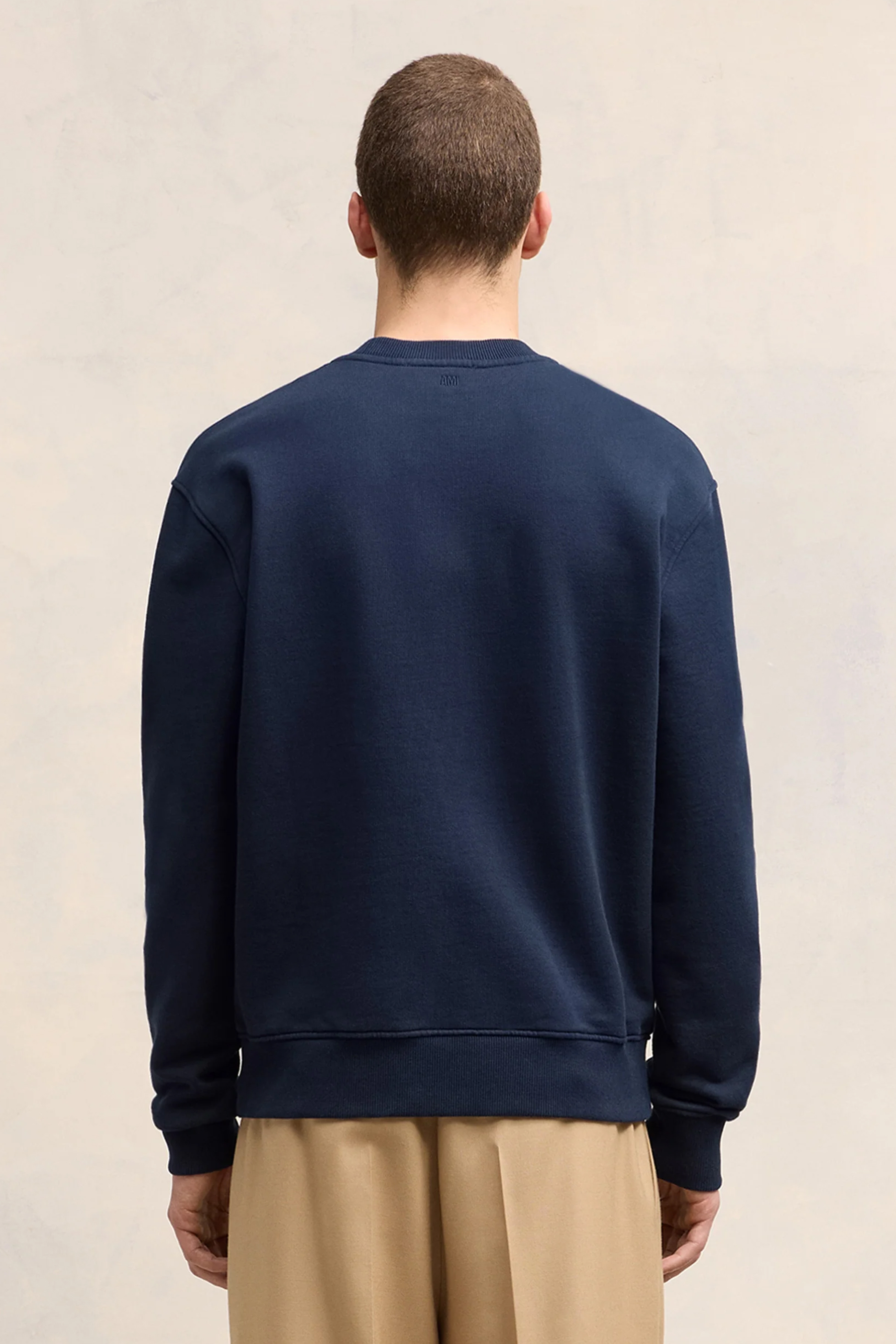 AMI PARIS Classic Fit Ami De Coeur Organic Cotton Fleece Sweatshirt AMI PARIS Classic Fit Ami De Coeur Organic Cotton Fleece Sweatshirt